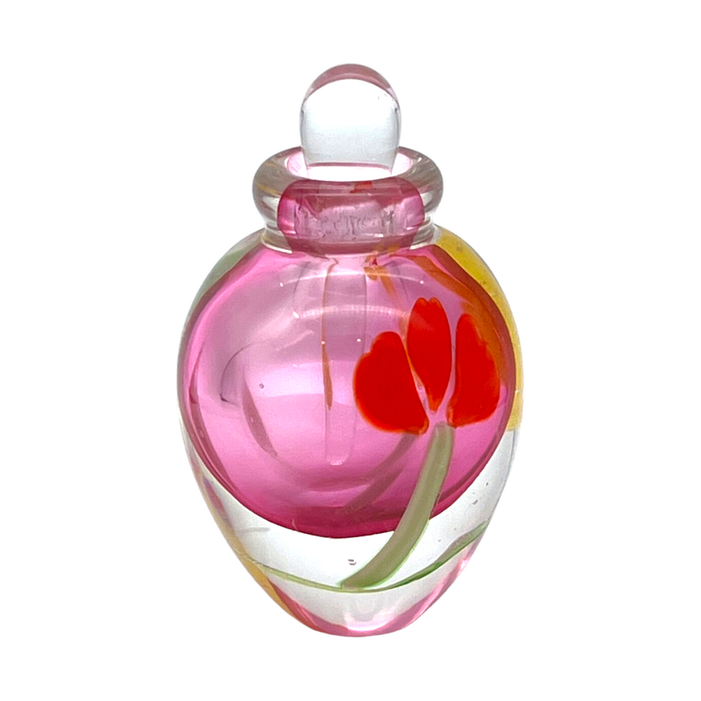 Enchanted Blooms - Pink Floral Elixir Vessel