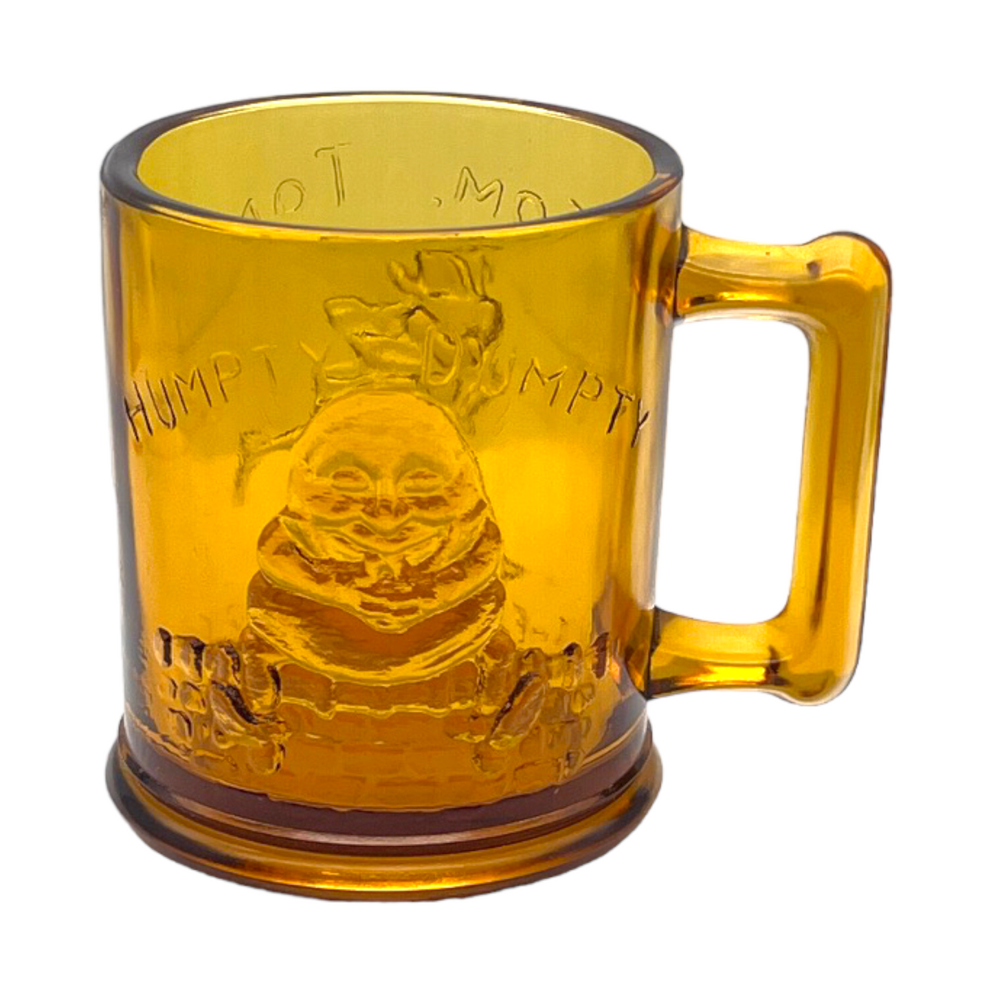 Indiana Glass- Humpty Dumpty / Tom Tom The Pipers Son Mug - 3.5"