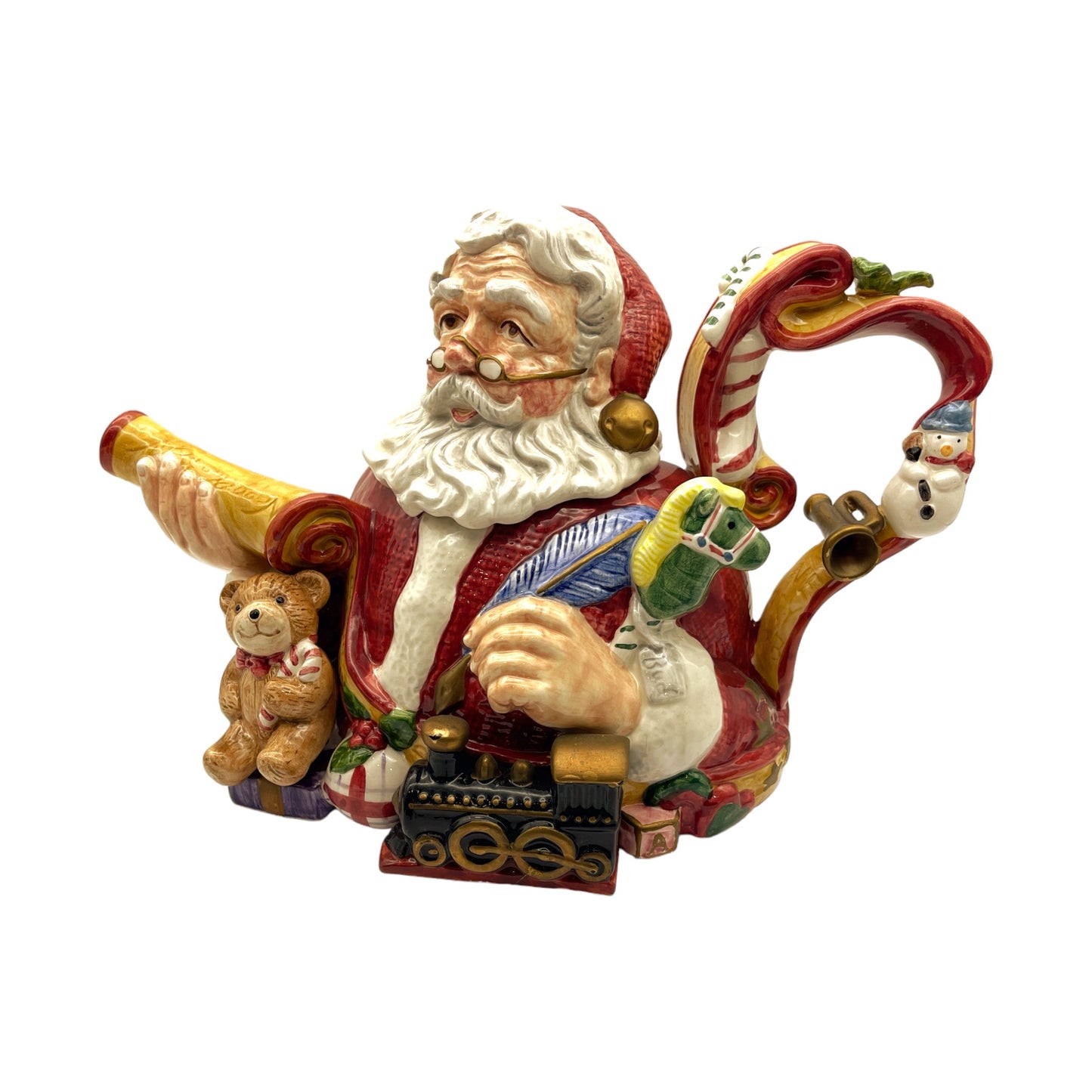 Fitz & Floyd - 1994 Santa List Teapot - Christmas - 8"
