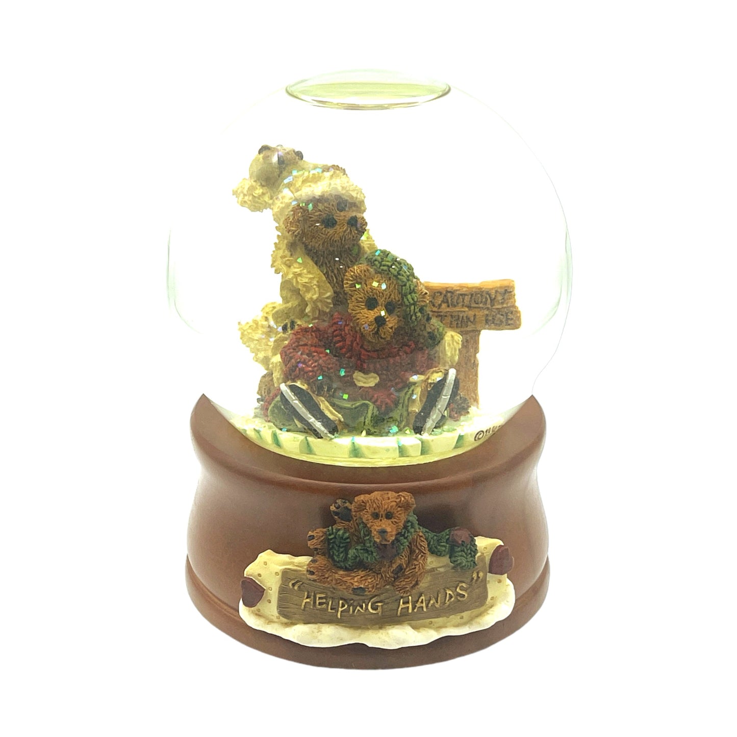 Boyds Bear & Friends - Music Snow Globe - Helping Hands E2/76 - 6"