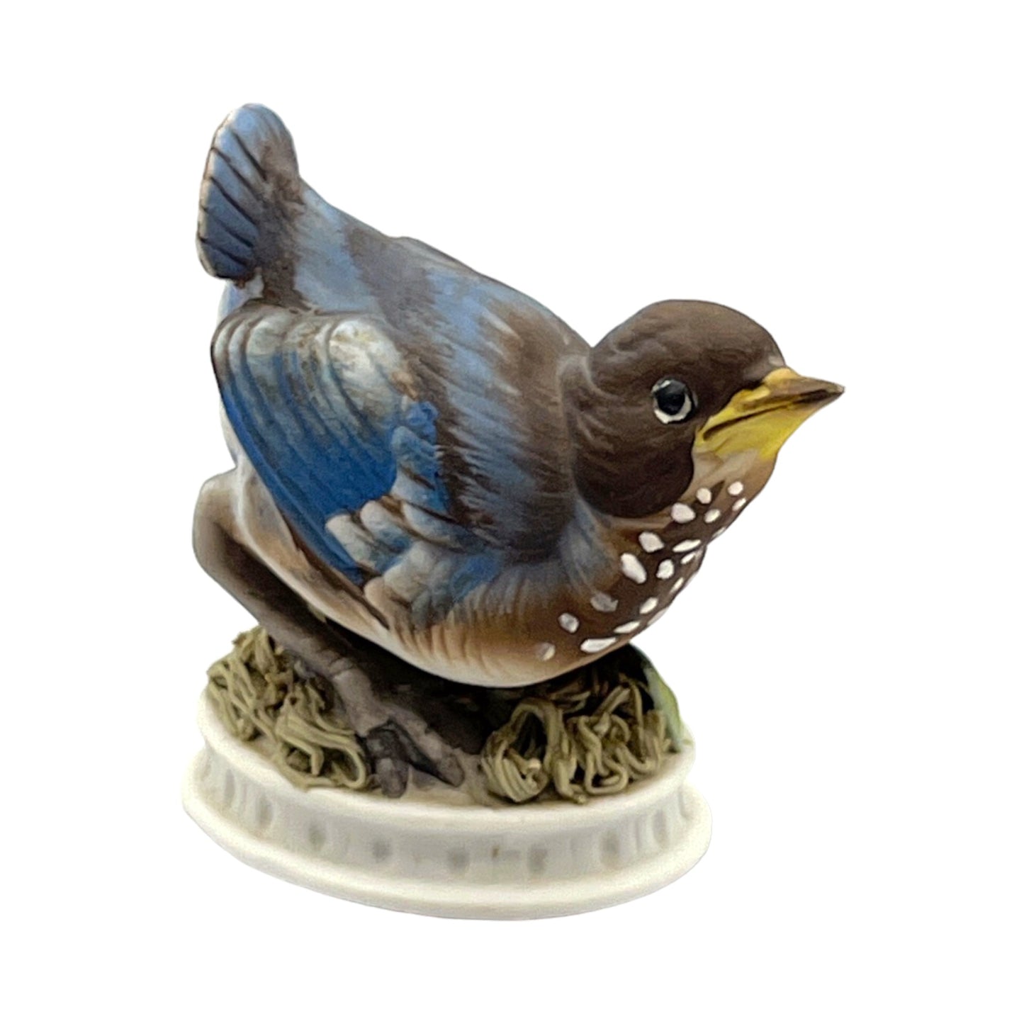 Lefton China - Porcelain Blue Bird Figurine - KW1637 - 3"