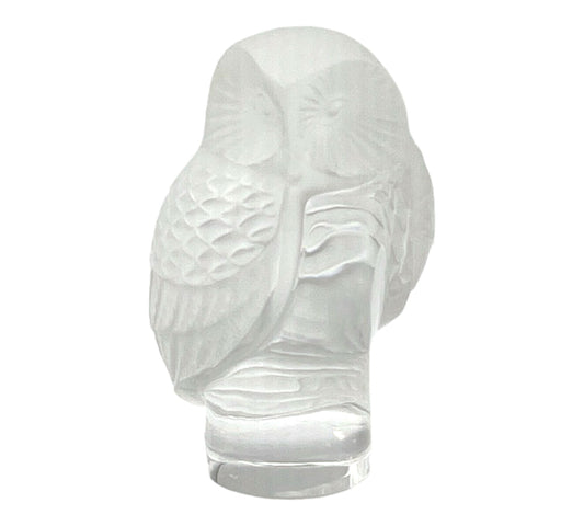 Lalique - Owl Figurine - Vintage - 3.5