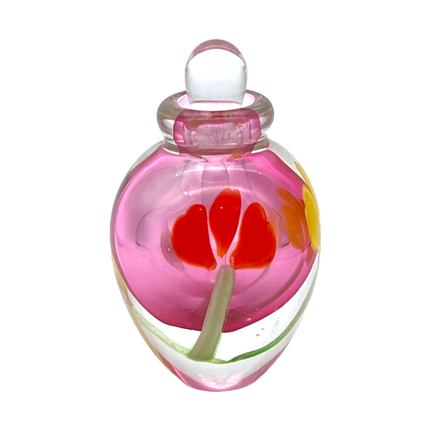 Enchanted Blooms - Pink Floral Elixir Vessel