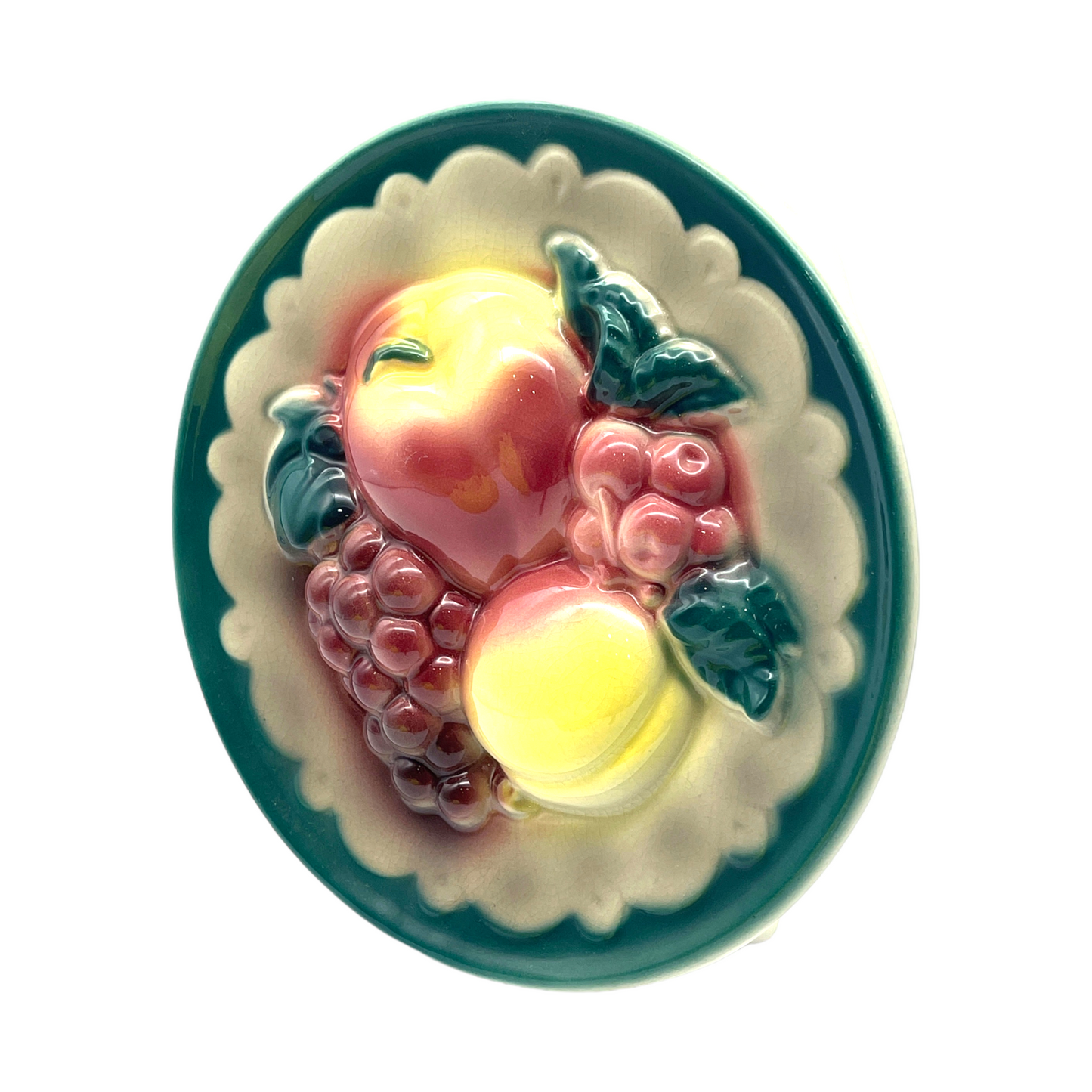 Royal Copley - Fruit Plate Plaque Wall Pocket - 8.5"