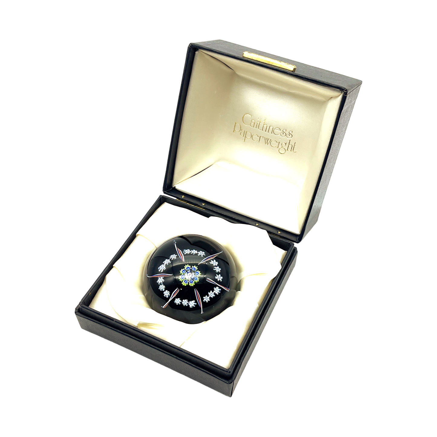 Caithness Paperweight - Ships Wheel - #214 of 1000 - 1981 - By Collin Terris - Original Box - 2.5"