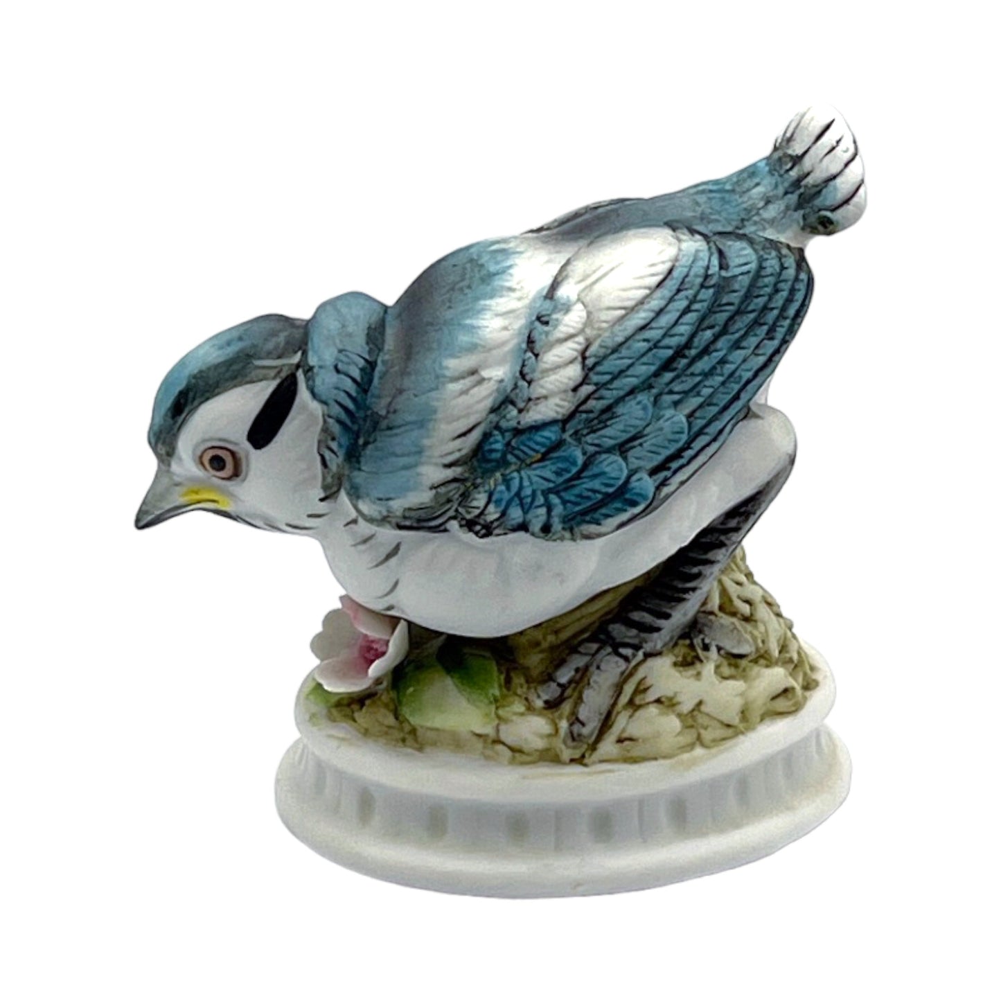 Lefton China - Blue Jay W/Flower - 3"