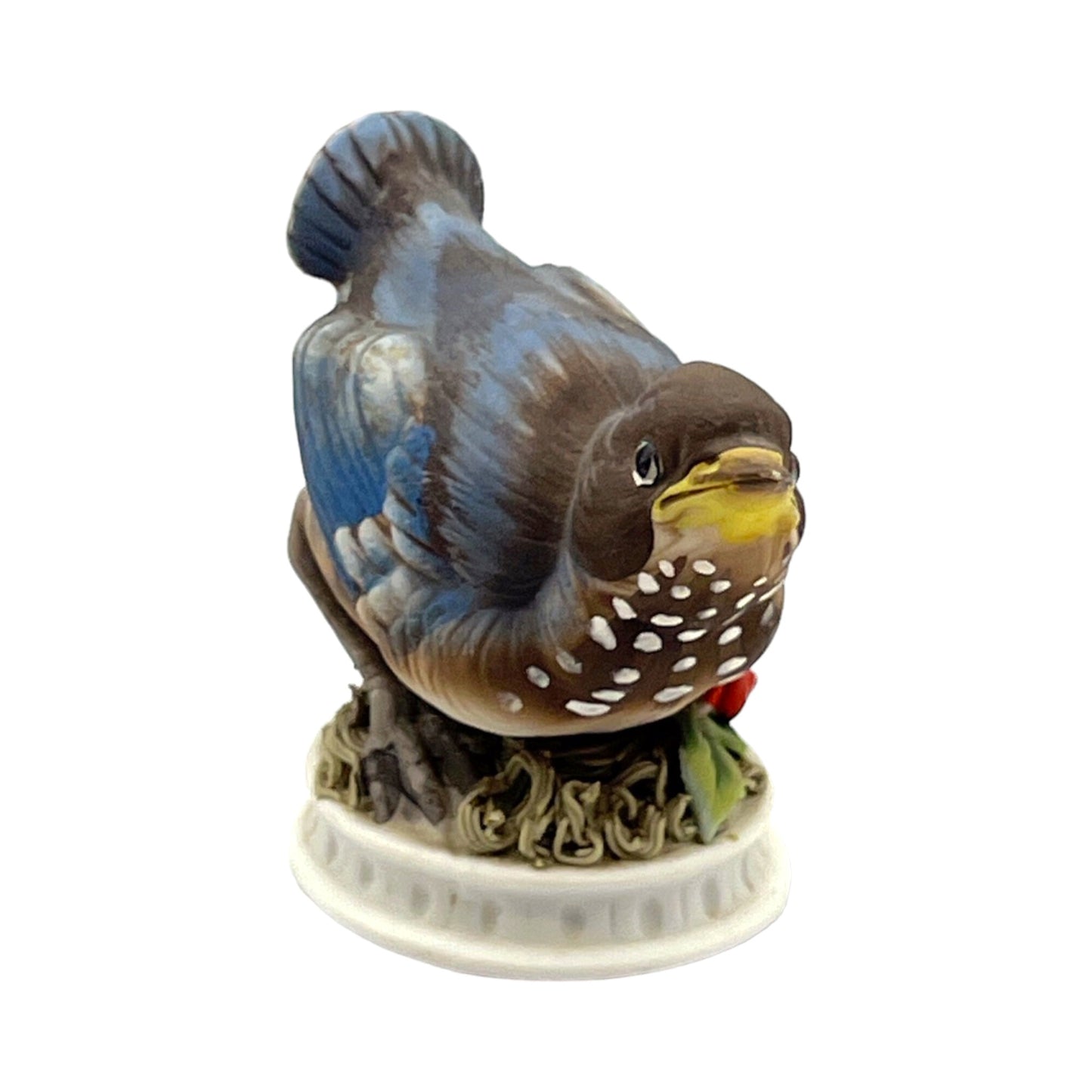 Lefton China - Porcelain Blue Bird Figurine - KW1637 - 3"