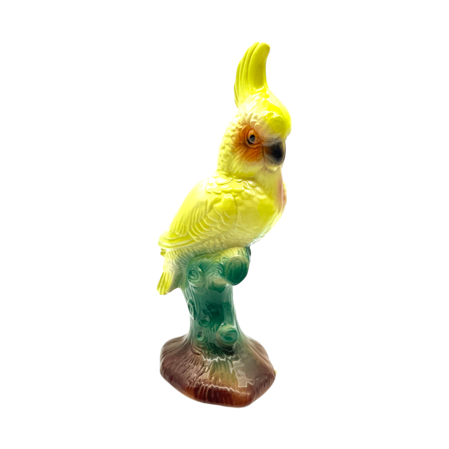 William Maddux - Lime Green Cockatoo Figurine - Vintage - 7"