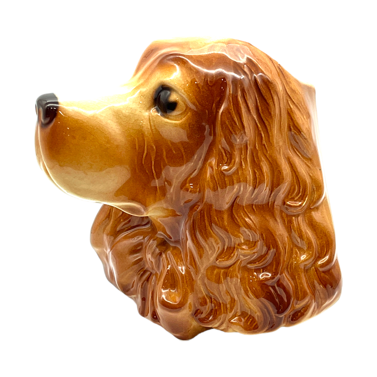 Royal Copley - Cocker Spaniel Wall Pocket Planter - Vintage - 5"