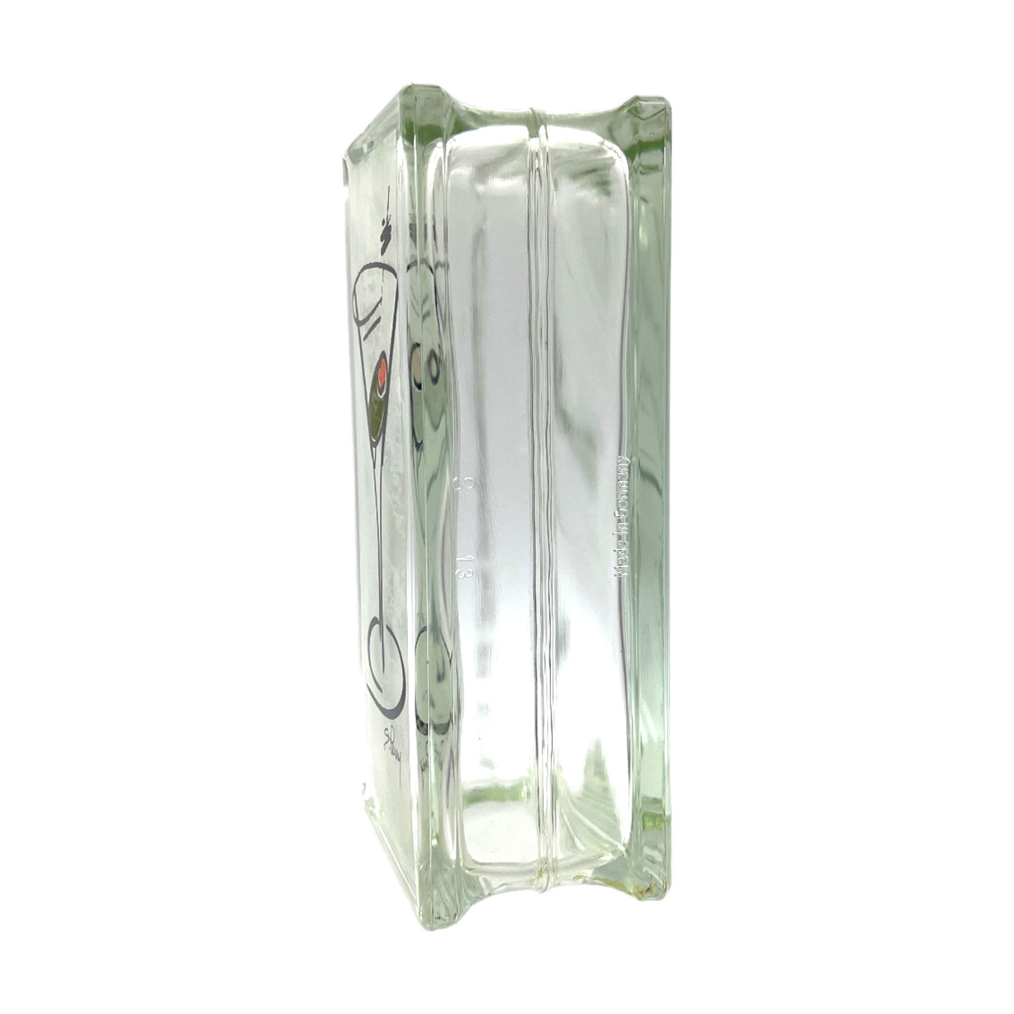 Suzanne Perry Artisanal Hand-Painted Martini Glass Block - 9.5"