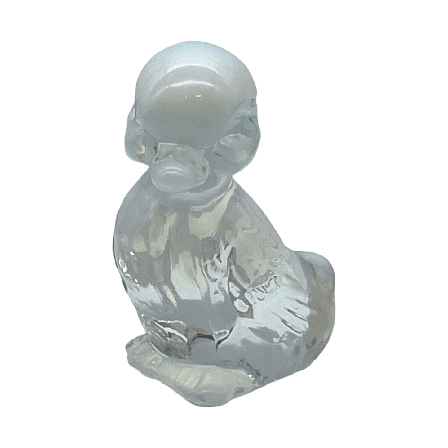 Fenton Art Glass - Opalescent Duck - Original Sicker - 3.5"
