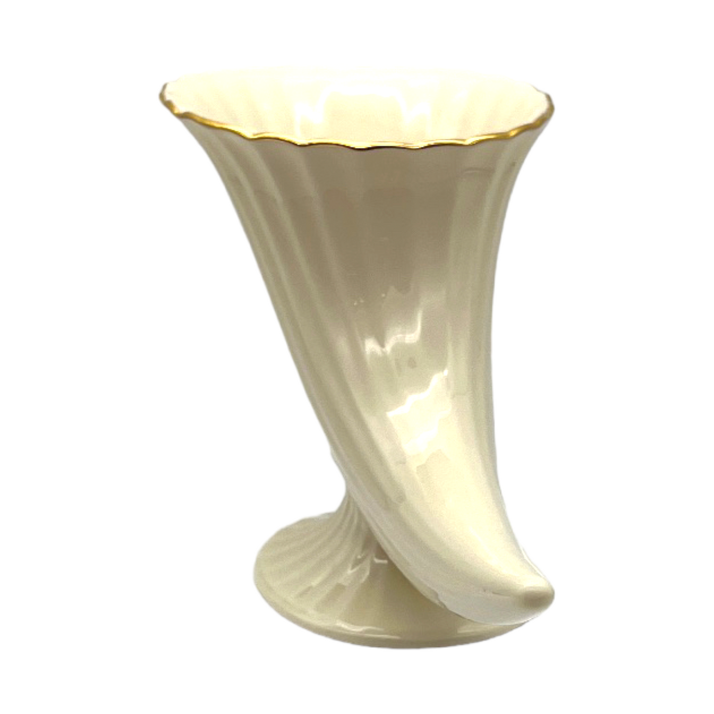 Lenox - Hand Decorated 24K Gold - Cornucopia Vase - 4.5"