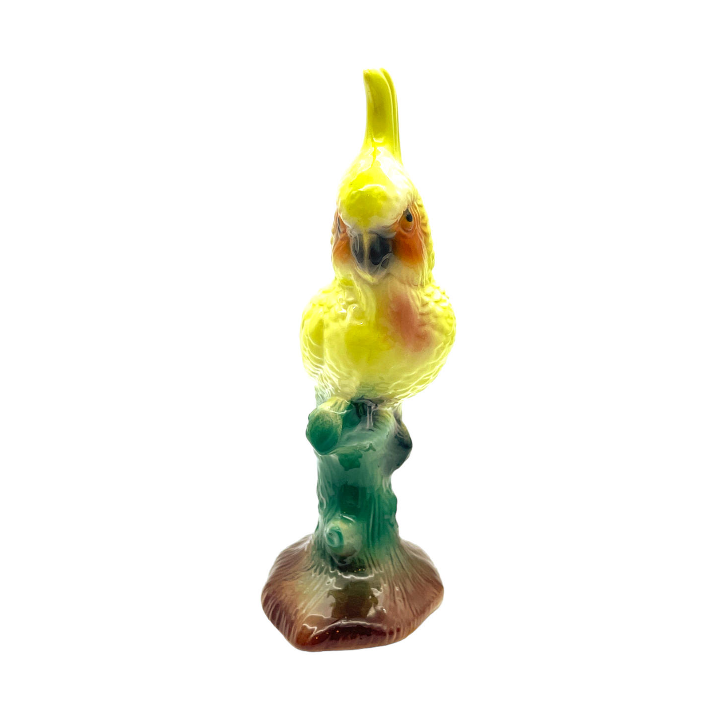 William Maddux - Lime Green Cockatoo Figurine - Vintage - 7"