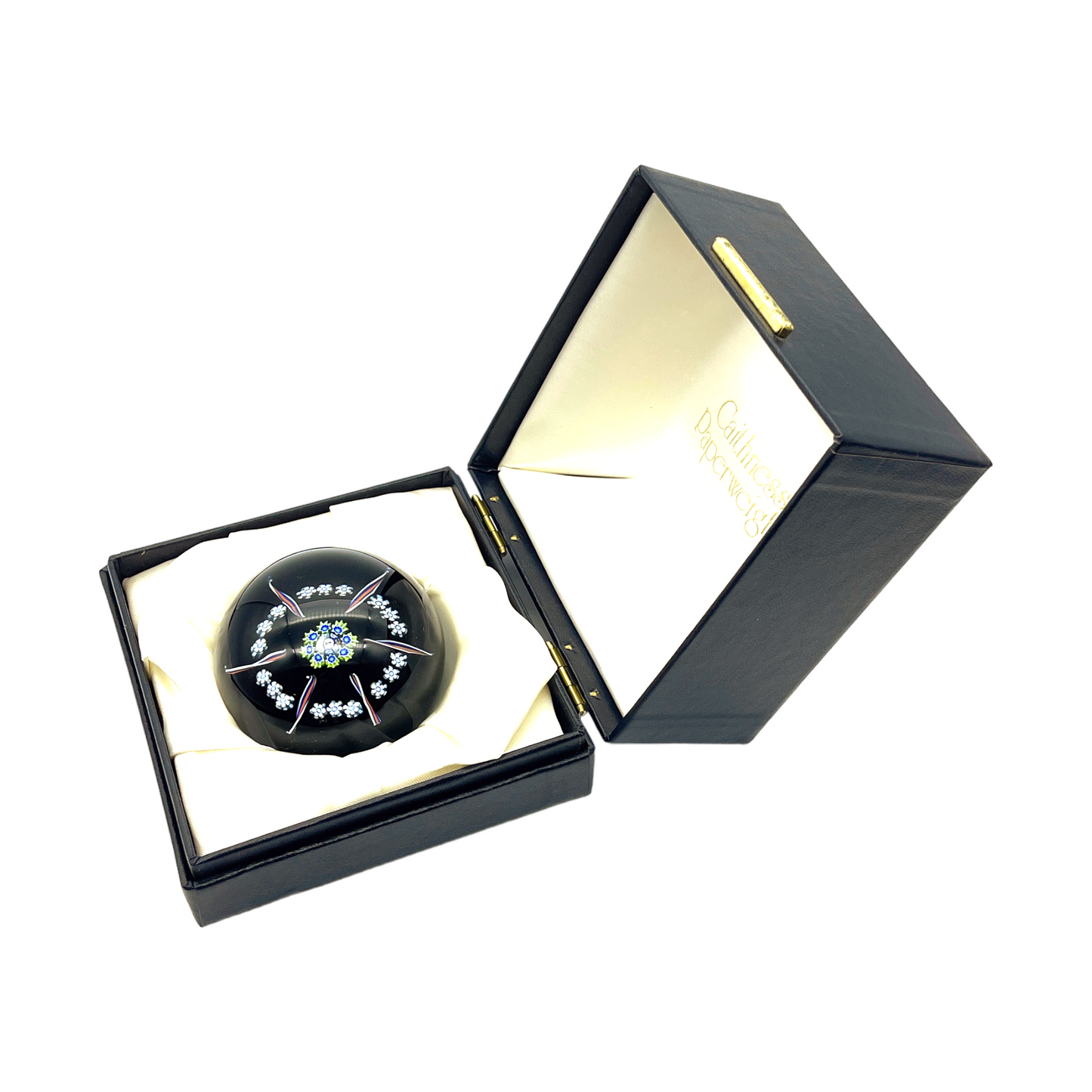 Caithness Paperweight - Ships Wheel - #214 of 1000 - 1981 - By Collin Terris - Original Box - 2.5"