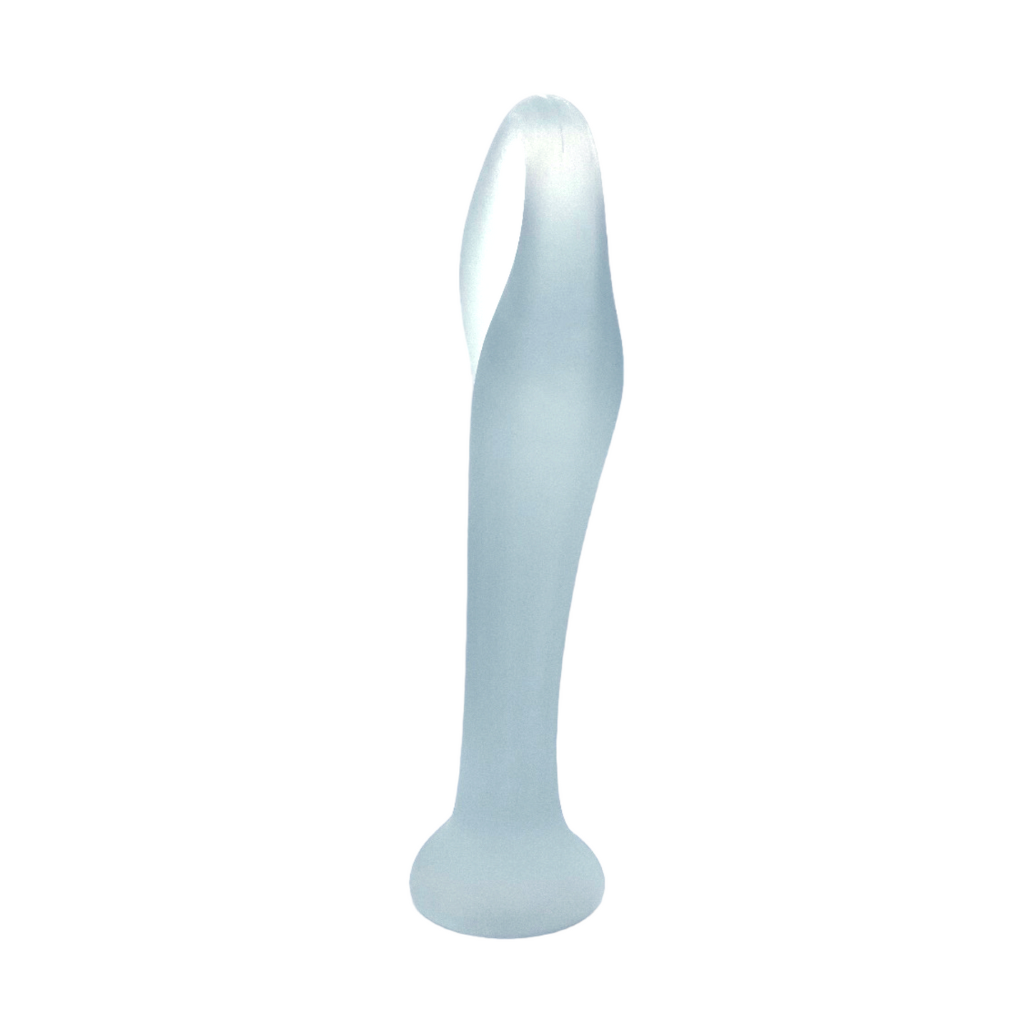 Ethereal Elegance: Handcrafted 15" Frosted Glass Swan