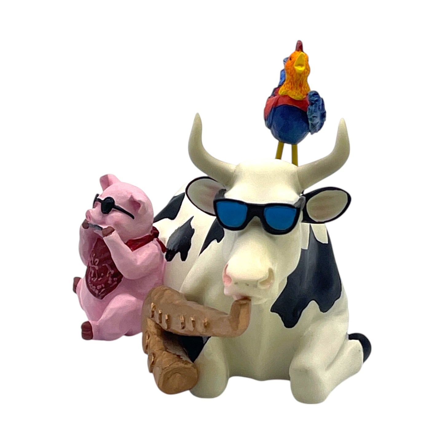 CowParade - Mixed Plate Blues #9141 - Limited #0547 - No Box - 4"