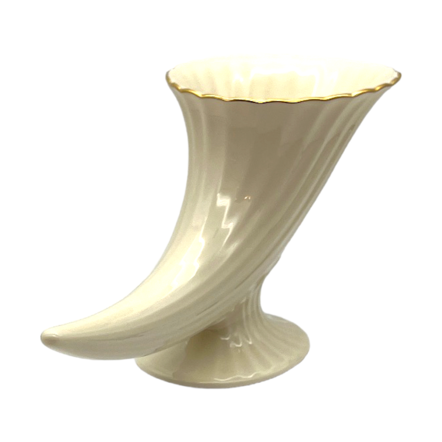 Lenox - Hand Decorated 24K Gold - Cornucopia Vase - 4.5"