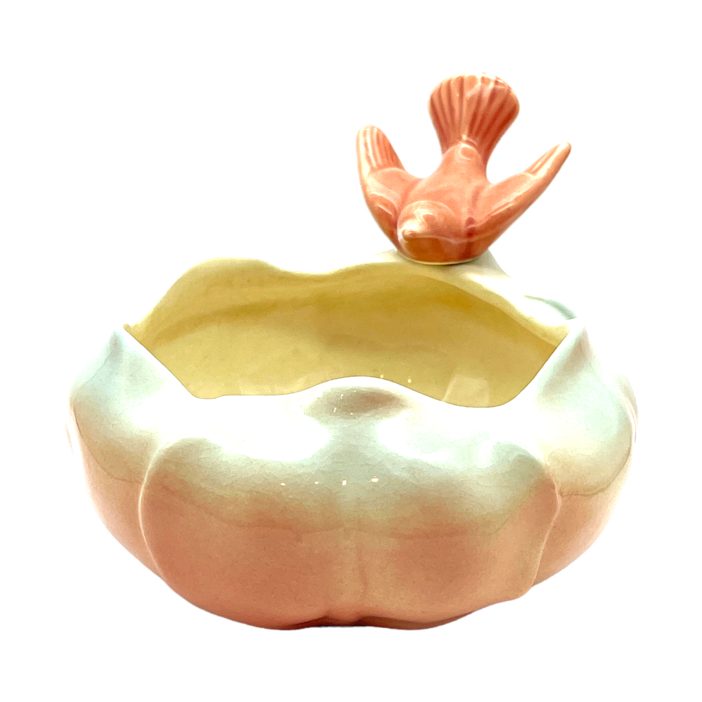 Royal Copley - Perched Bird On Small Bowl - 4"
