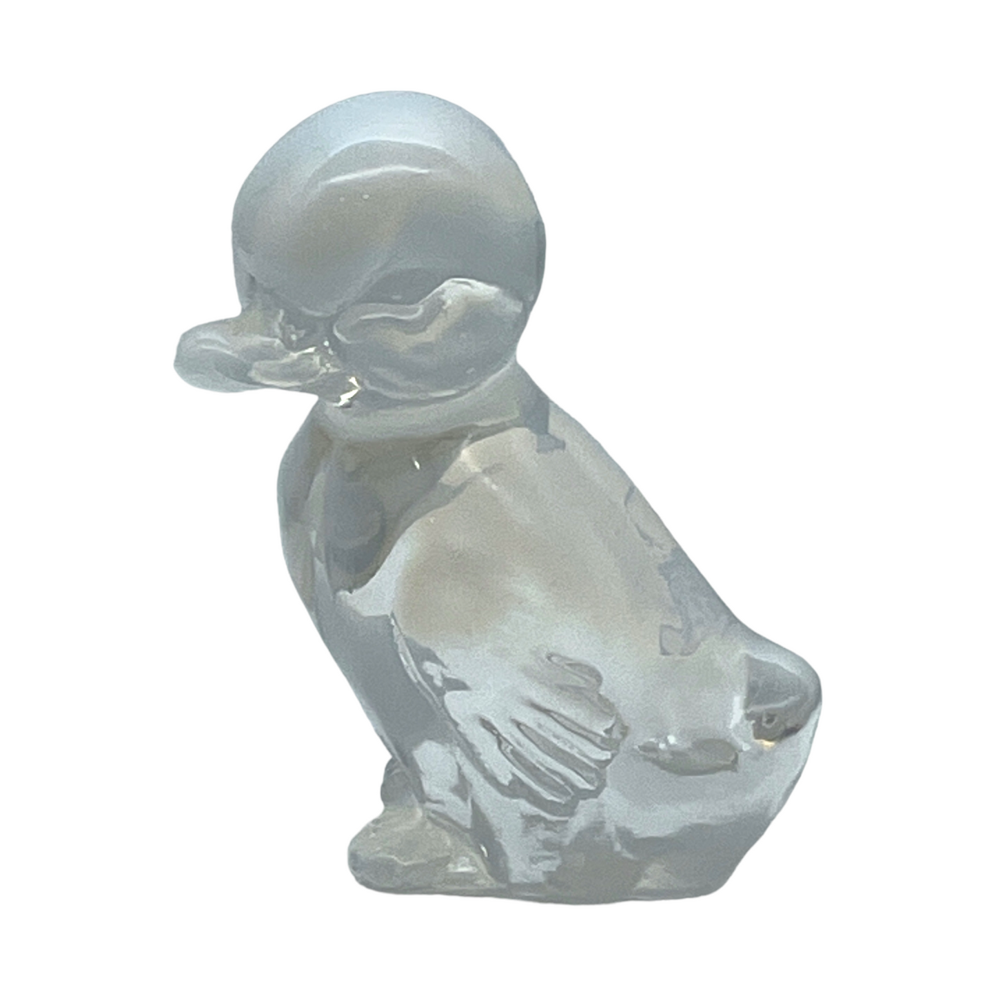 Fenton Art Glass - Opalescent Duck - Original Sicker - 3.5"