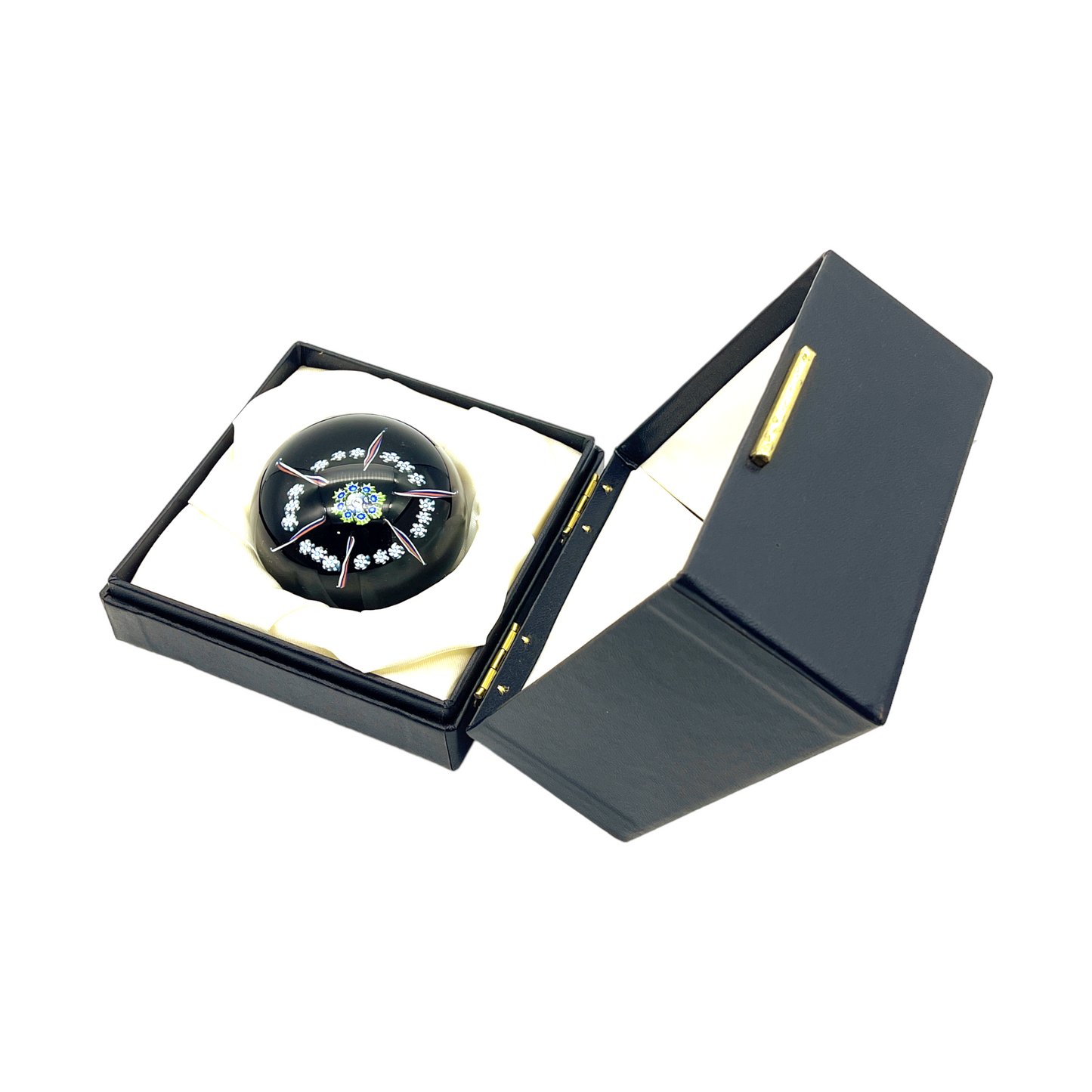 Caithness Paperweight - Ships Wheel - #214 of 1000 - 1981 - By Collin Terris - Original Box - 2.5"