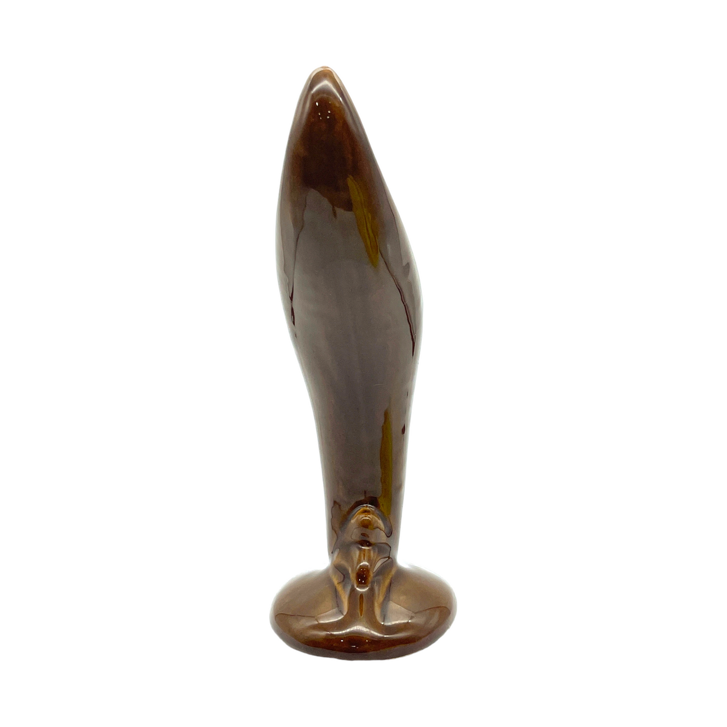 Van Briggle Pottery - Brown Bird Of Paradise Vase - Vintage - Mint - 8.5"
