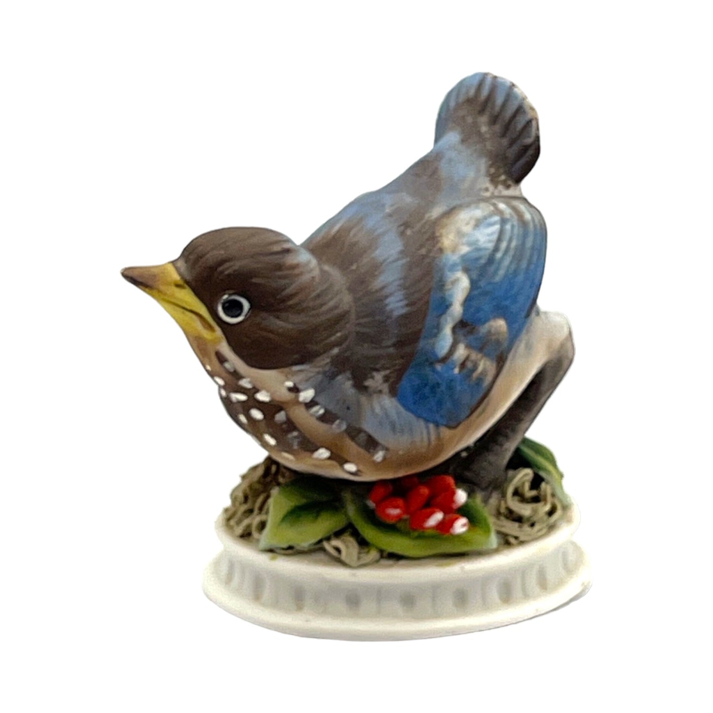 Lefton China - Porcelain Blue Bird Figurine - KW1637 - 3"