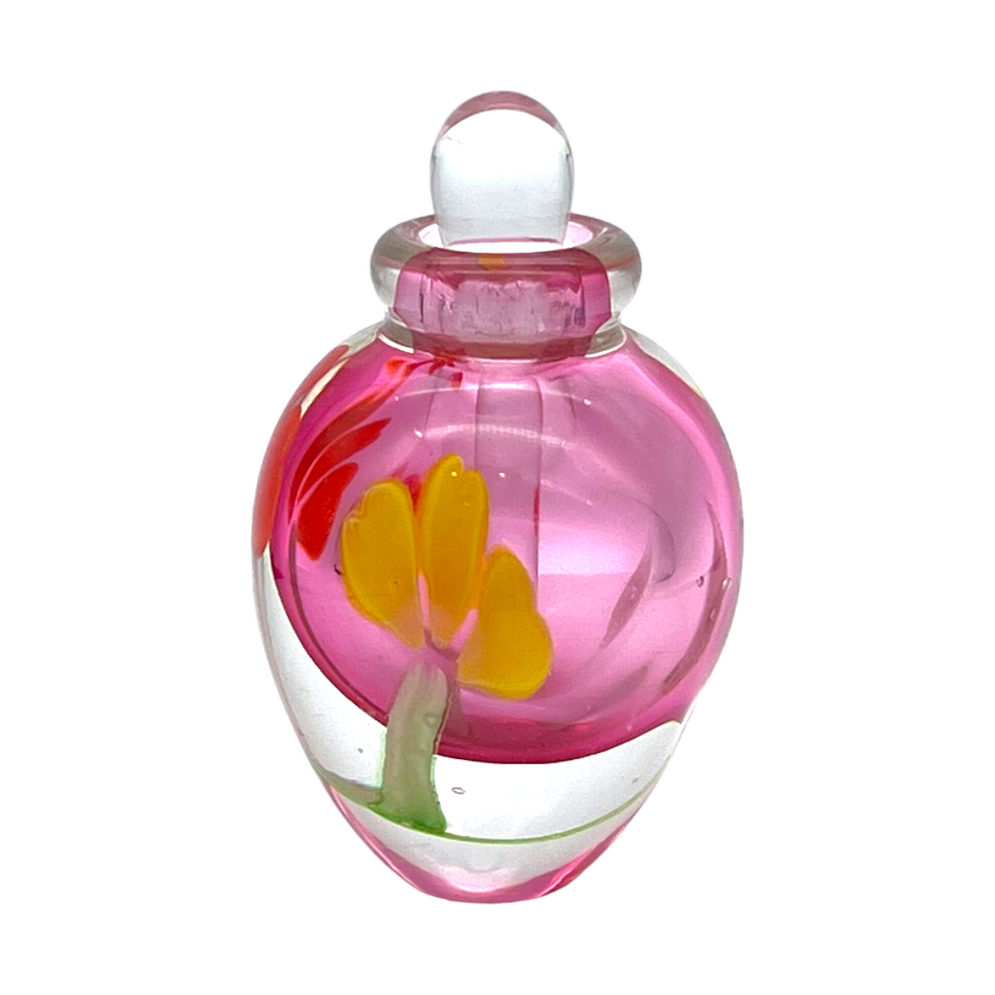 Enchanted Blooms - Pink Floral Elixir Vessel
