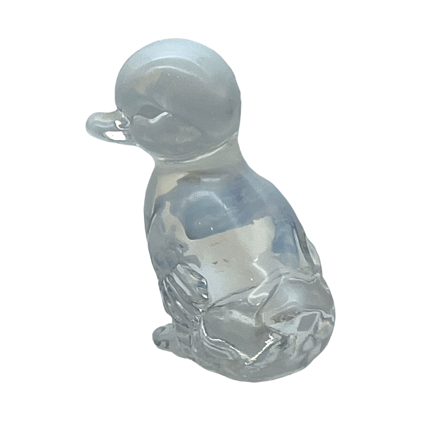 Fenton Art Glass - Opalescent Duck - Original Sicker - 3.5"