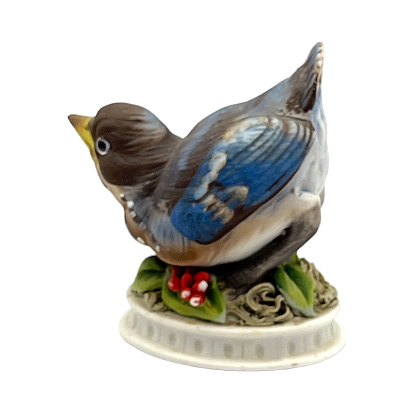 Lefton China - Porcelain Blue Bird Figurine - KW1637 - 3"