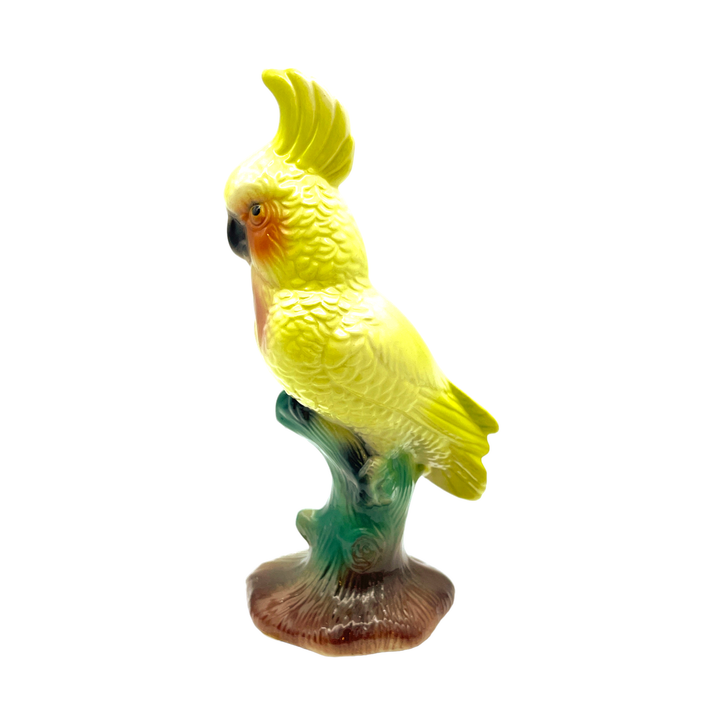 William Maddux - Lime Green Cockatoo Figurine - Vintage - 7"