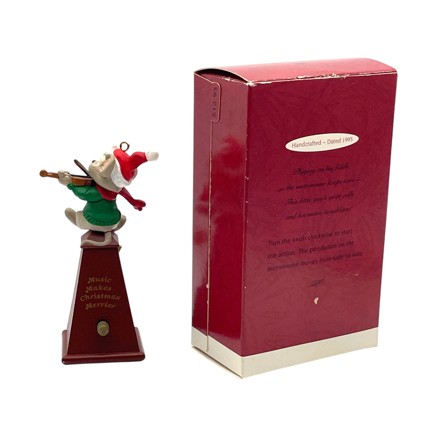 Hallmark Keepsake Ornament - In Time With Christmas Windup Movement - 1995 3.75"