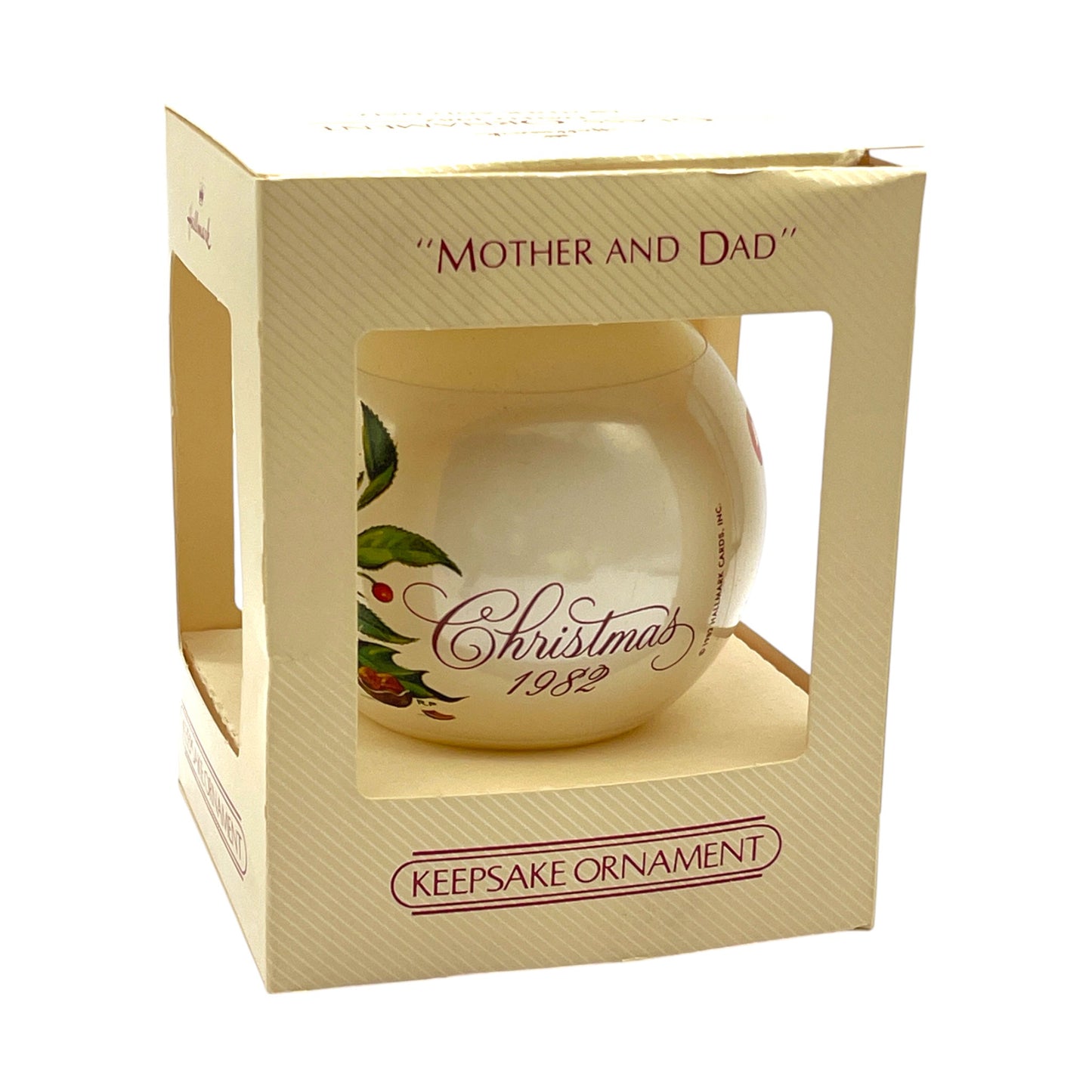 Hallmark Keepsake Ornament - Mother And Dad - 1982 - 3.25"