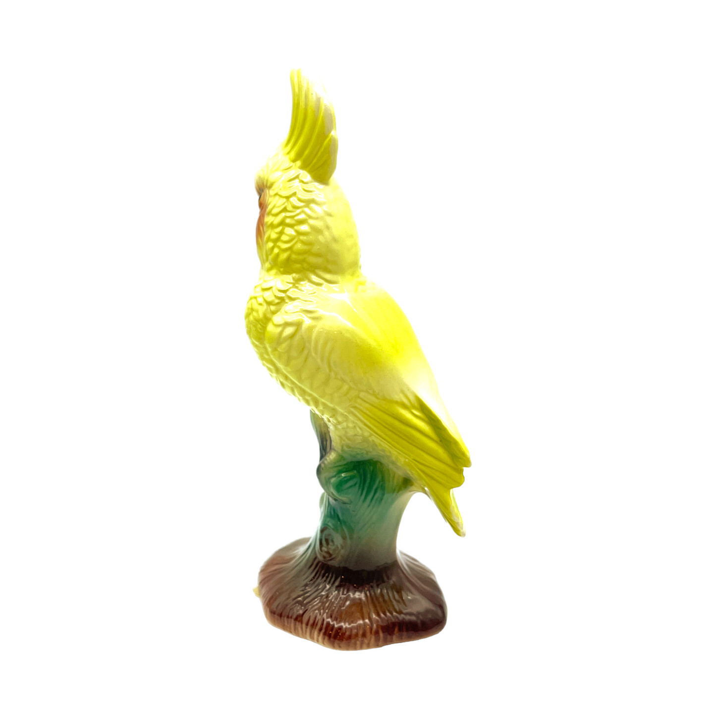 William Maddux - Lime Green Cockatoo Figurine - Vintage - 7"