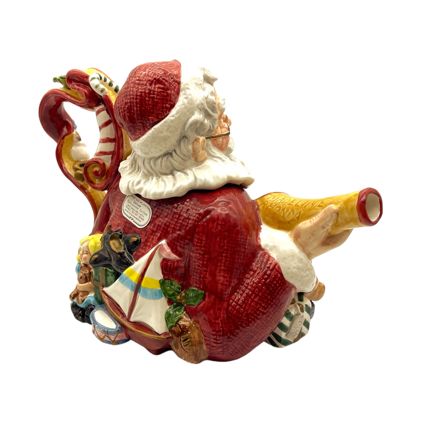 Fitz & Floyd - 1994 Santa List Teapot - Christmas - 8"