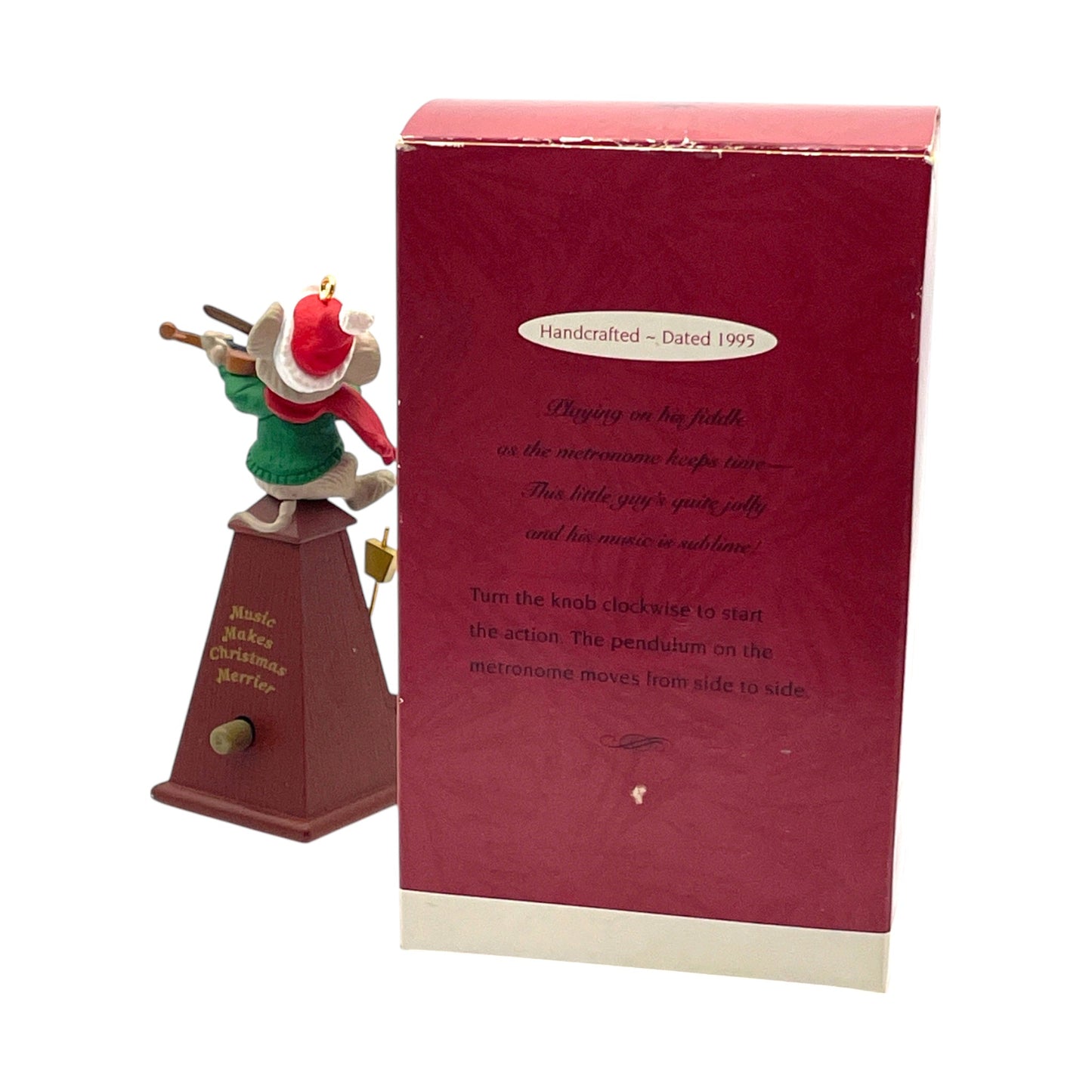 Hallmark Keepsake Ornament - In Time With Christmas Windup Movement - 1995 3.75"