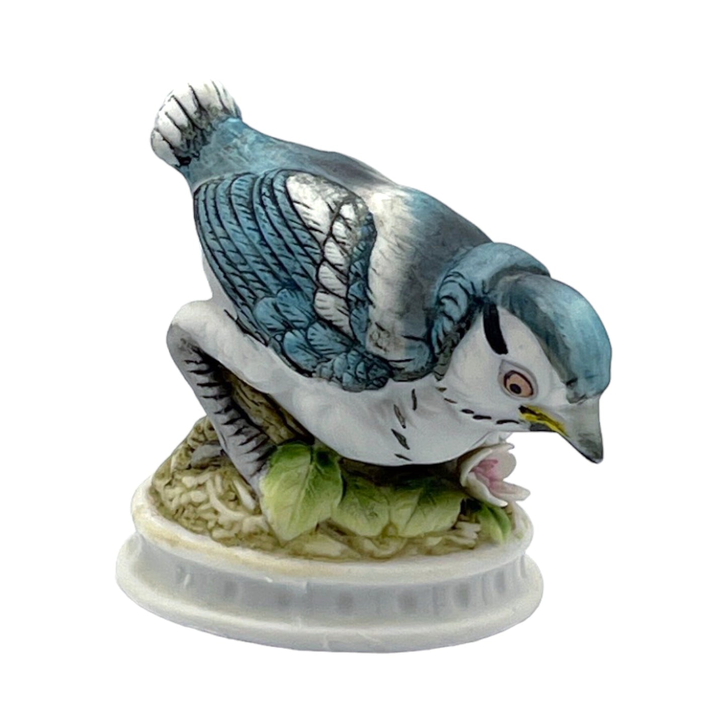 Lefton China - Blue Jay W/Flower - 3"