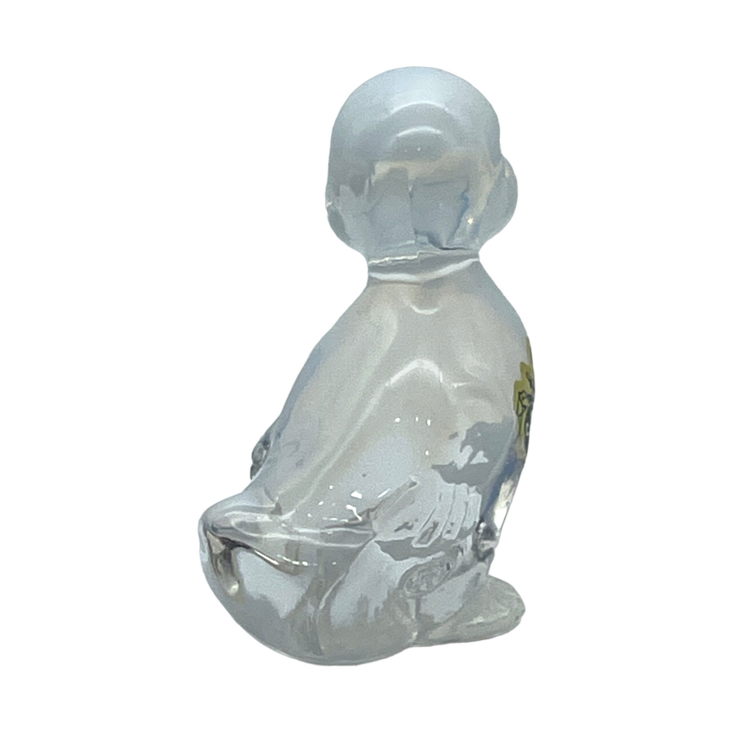 Fenton Art Glass - Opalescent Duck - Original Sicker - 3.5"