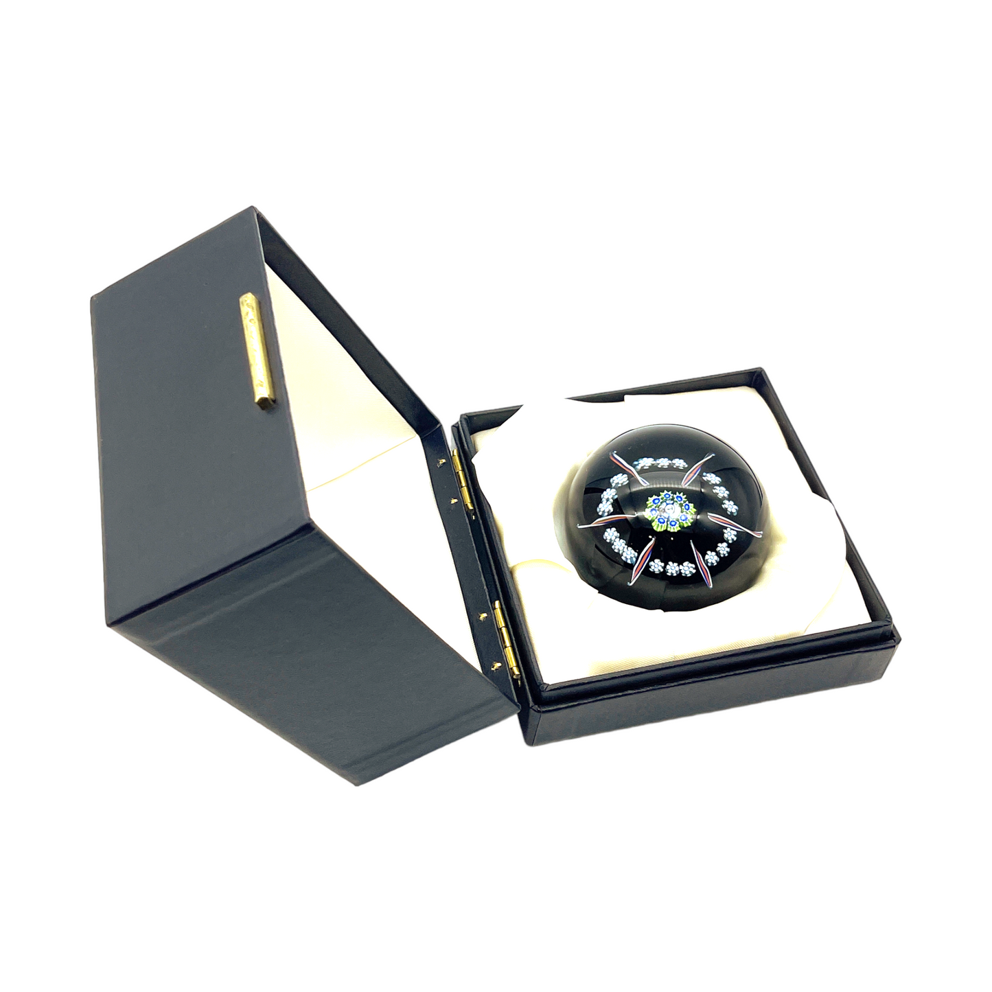 Caithness Paperweight - Ships Wheel - #214 of 1000 - 1981 - By Collin Terris - Original Box - 2.5"