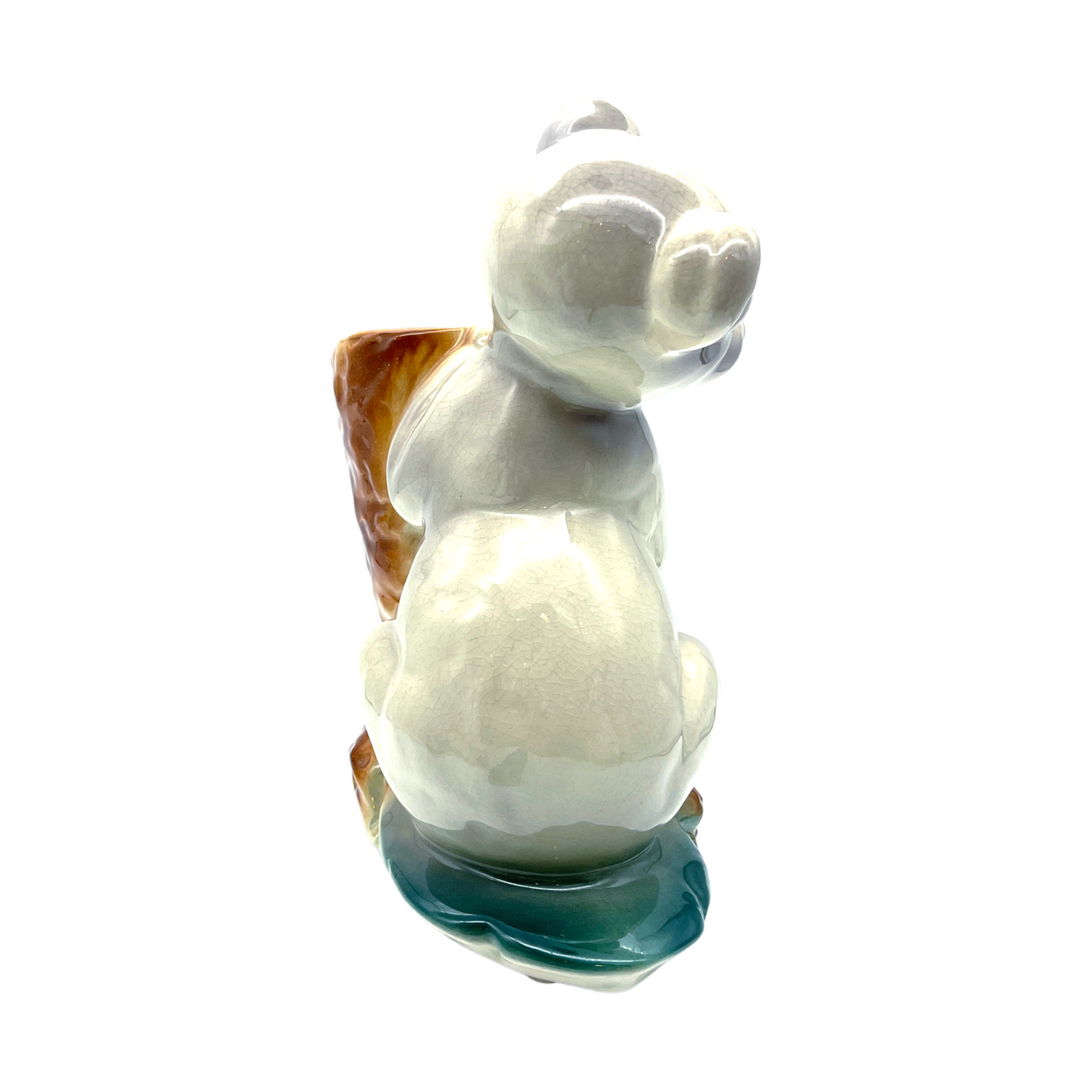 Royal Copley - Bear Cub Clinging On Stump - 8.5"