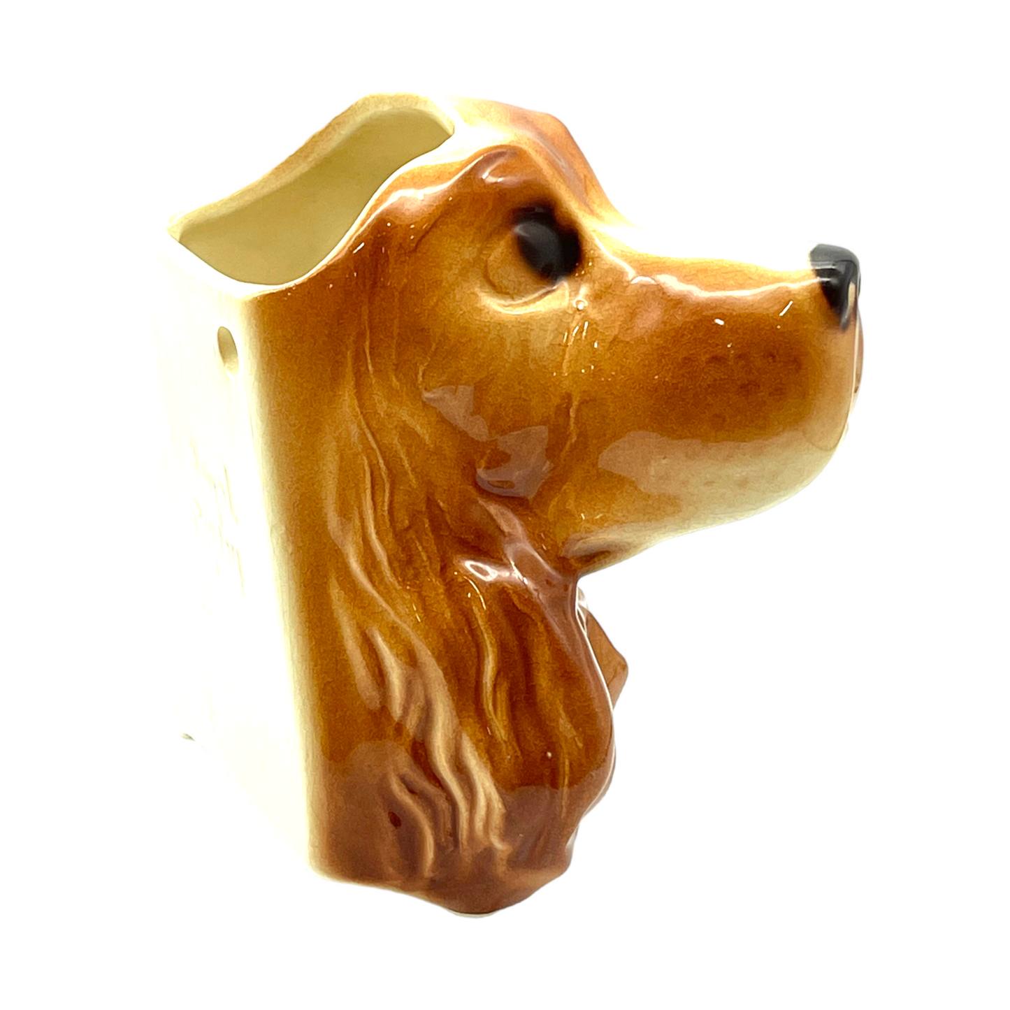 Royal Copley - Cocker Spaniel Wall Pocket Planter - Vintage - 5"