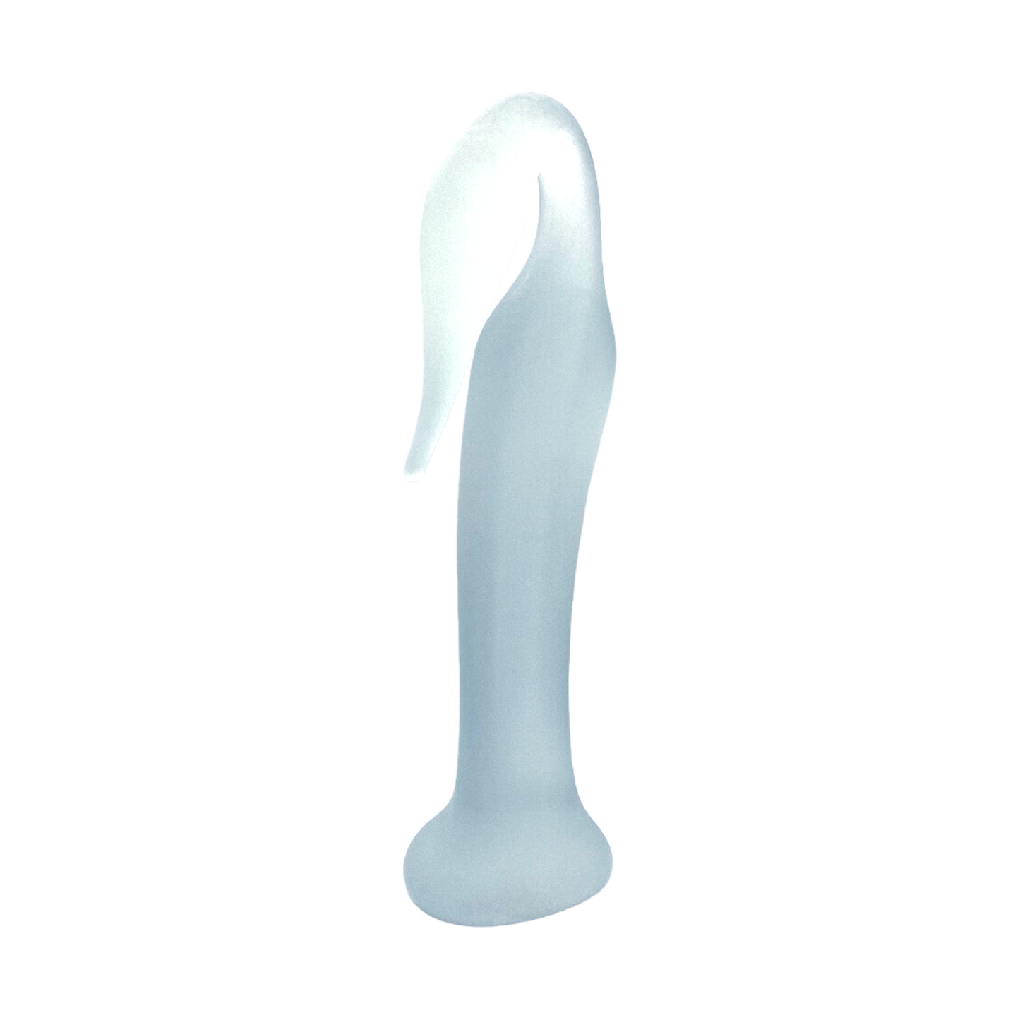 Ethereal Elegance: Handcrafted 15" Frosted Glass Swan