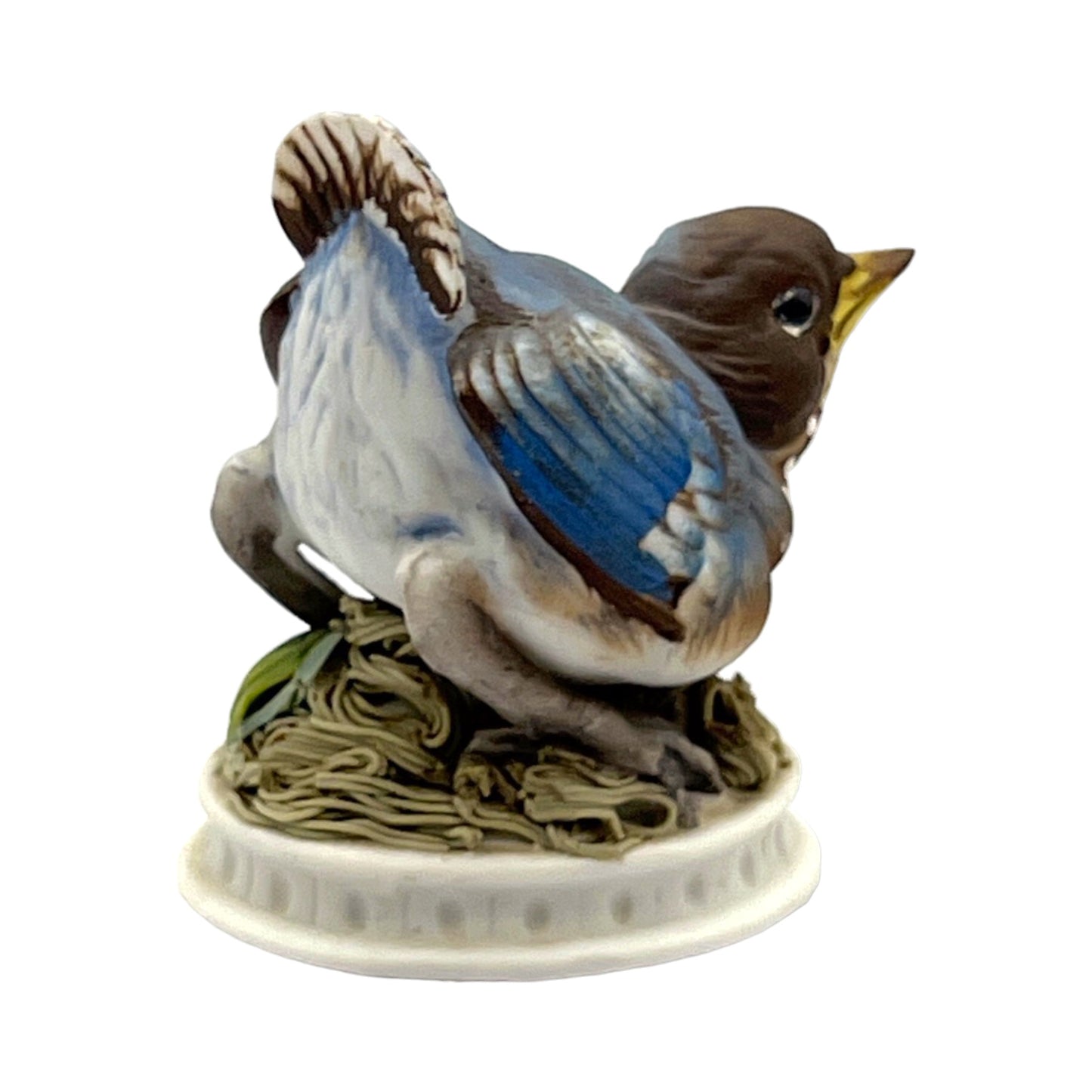 Lefton China - Porcelain Blue Bird Figurine - KW1637 - 3"