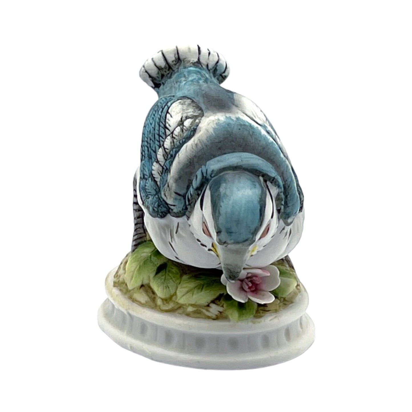 Lefton China - Blue Jay W/Flower - 3"