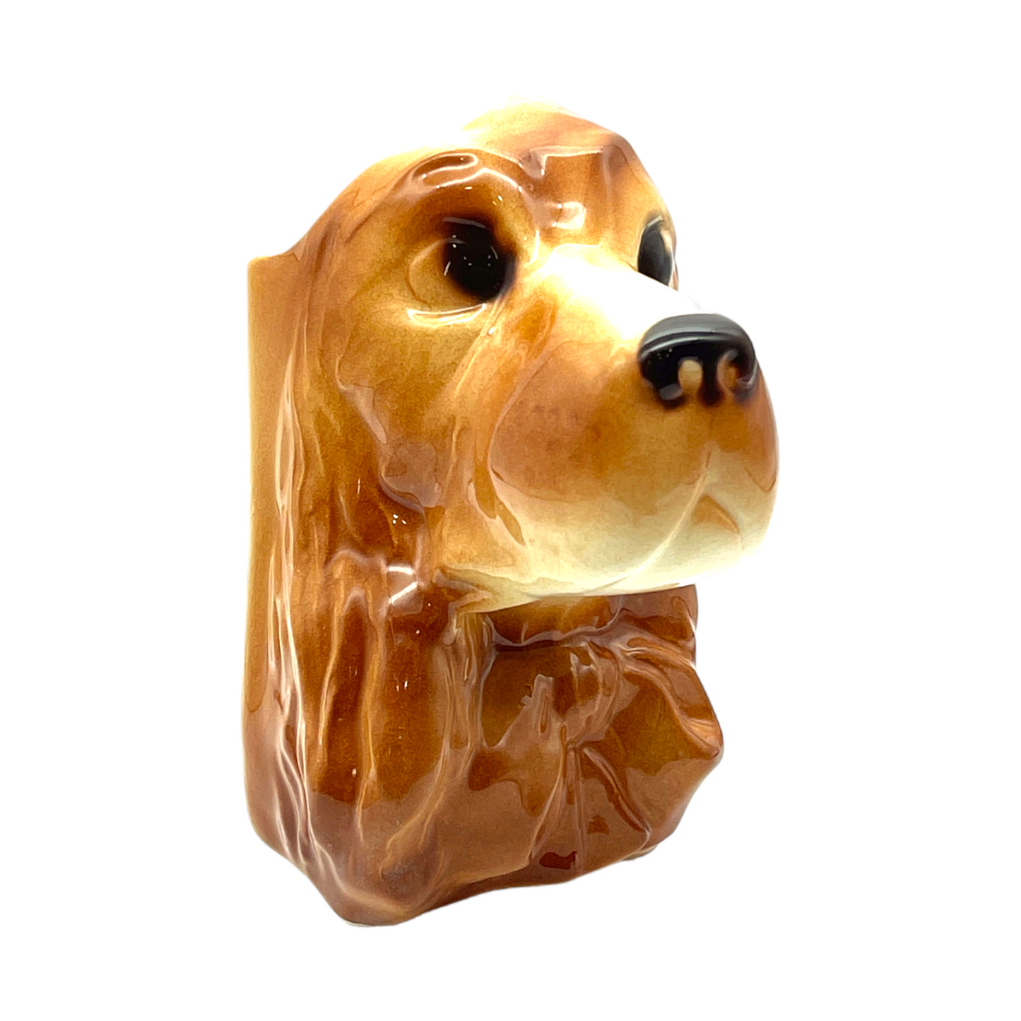 Royal Copley - Cocker Spaniel Wall Pocket Planter - Vintage - 5"