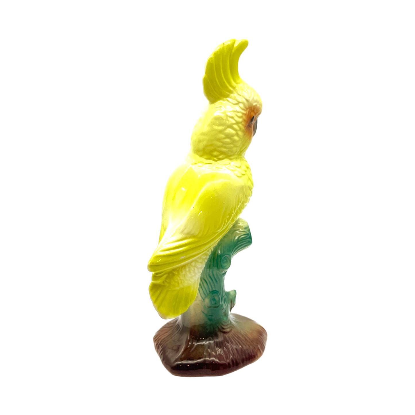 William Maddux - Lime Green Cockatoo Figurine - Vintage - 7"