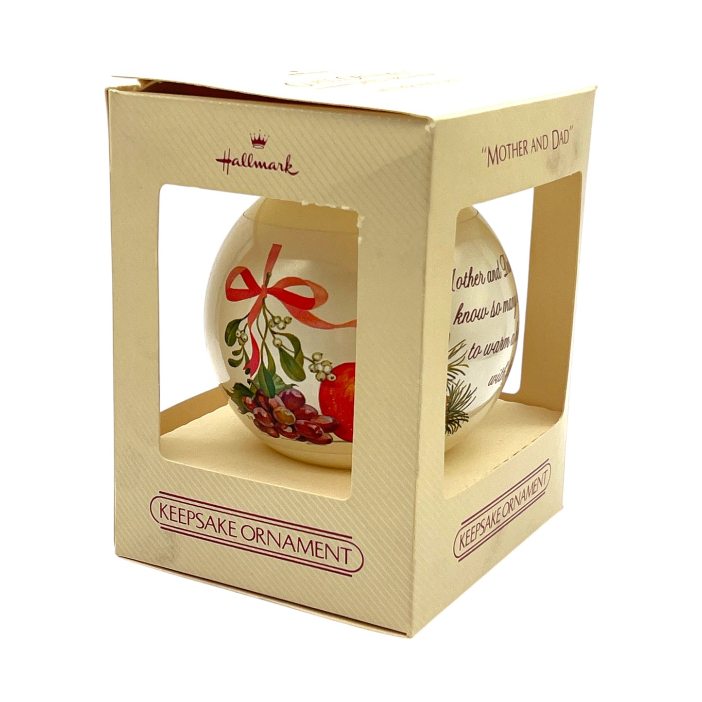 Hallmark Keepsake Ornament - Mother And Dad - 1982 - 3.25"