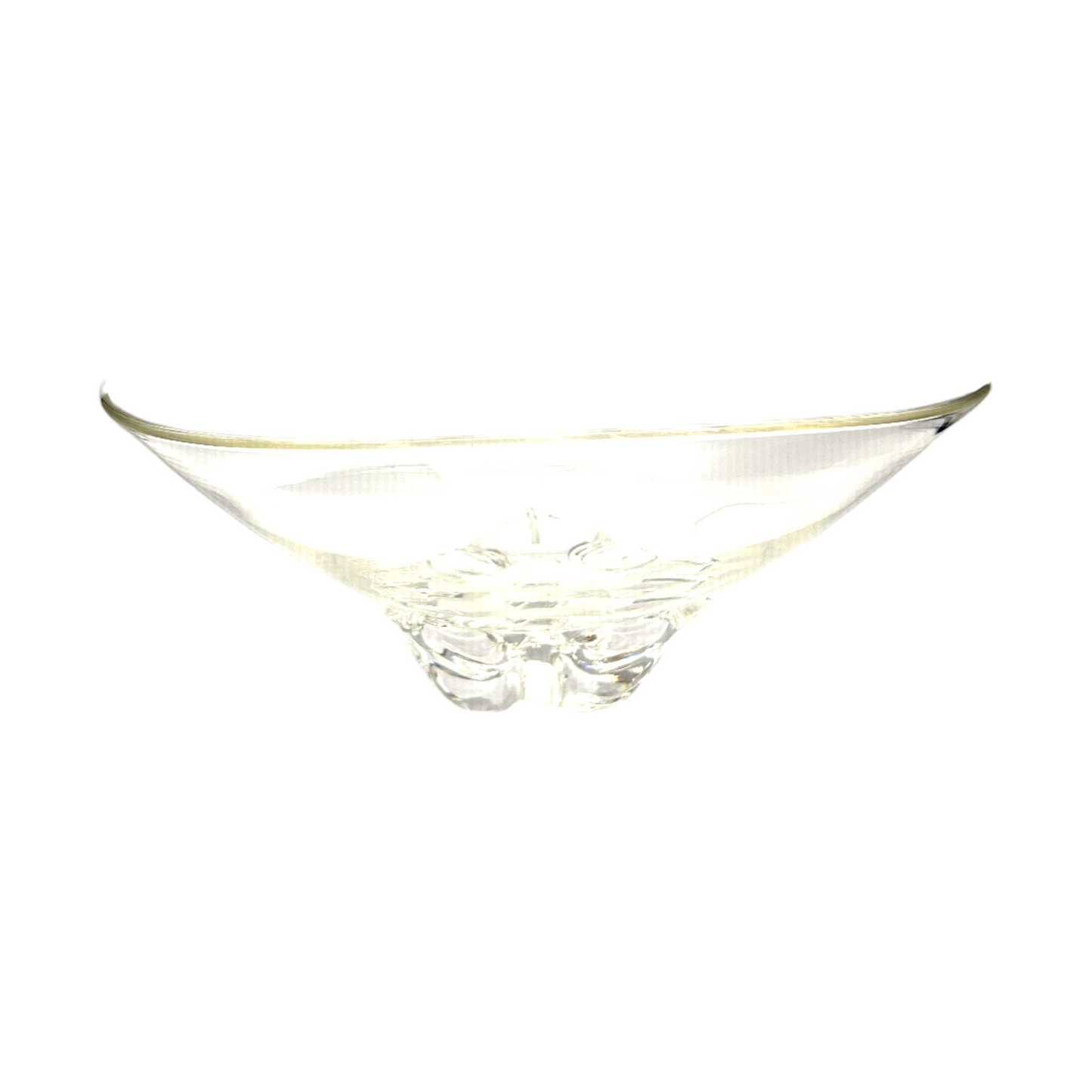 Steuben Crystal - Trillium Console Bowl - Signed - 5"