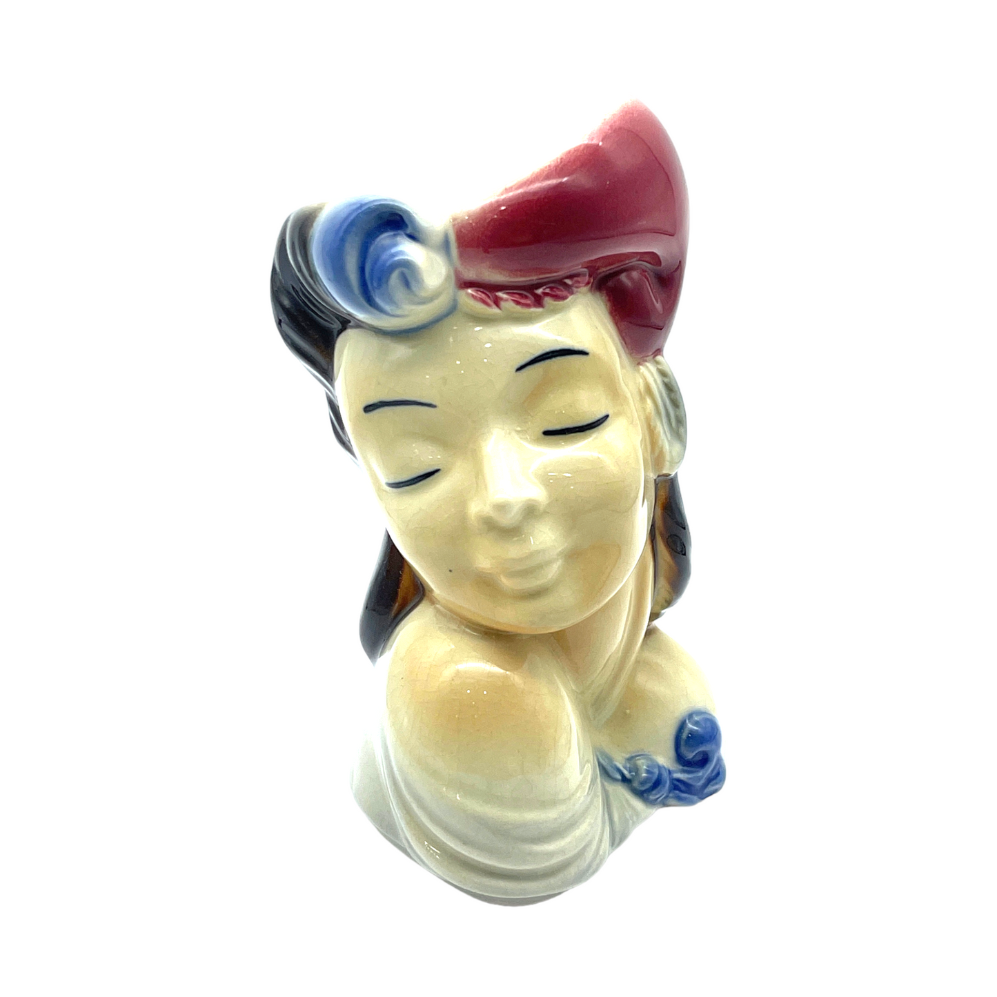 Royal Copley - Bare Shoulder Lady Pocket Wall - Vintage - 6"