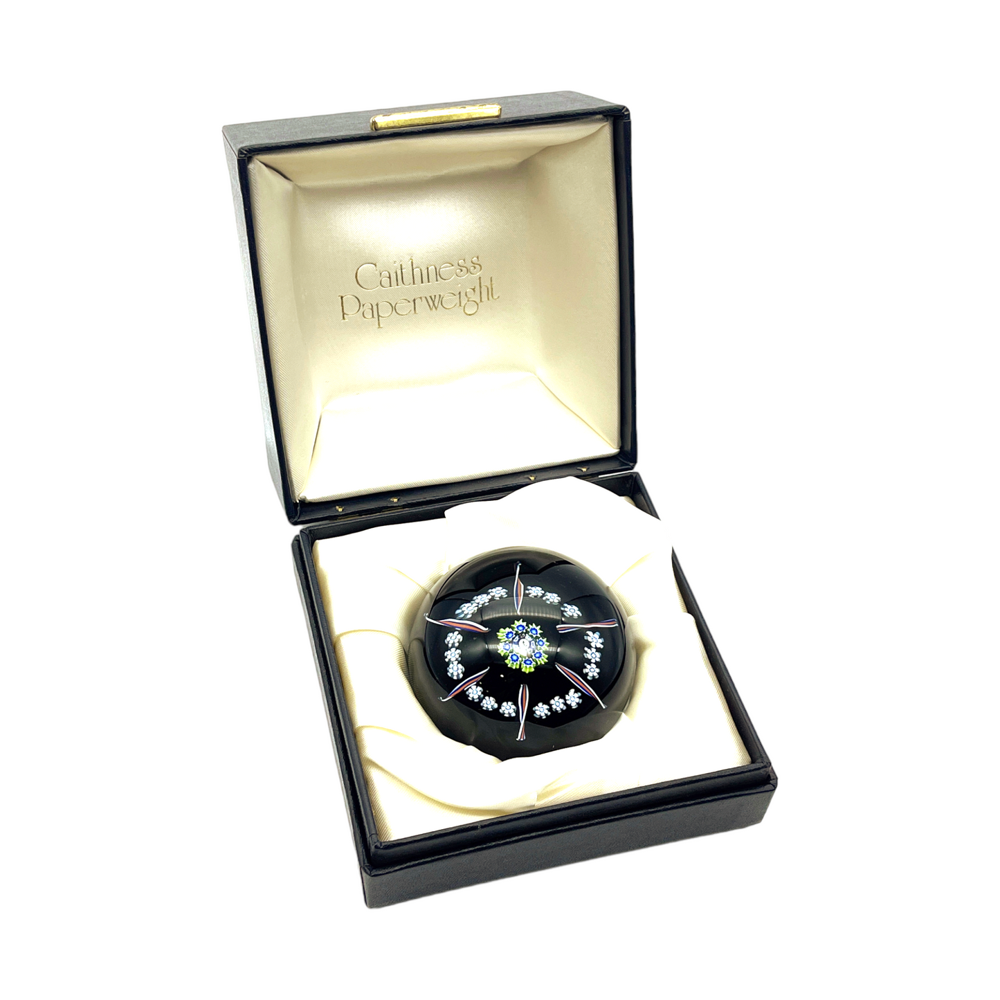 Caithness Paperweight - Ships Wheel - #214 of 1000 - 1981 - By Collin Terris - Original Box - 2.5"