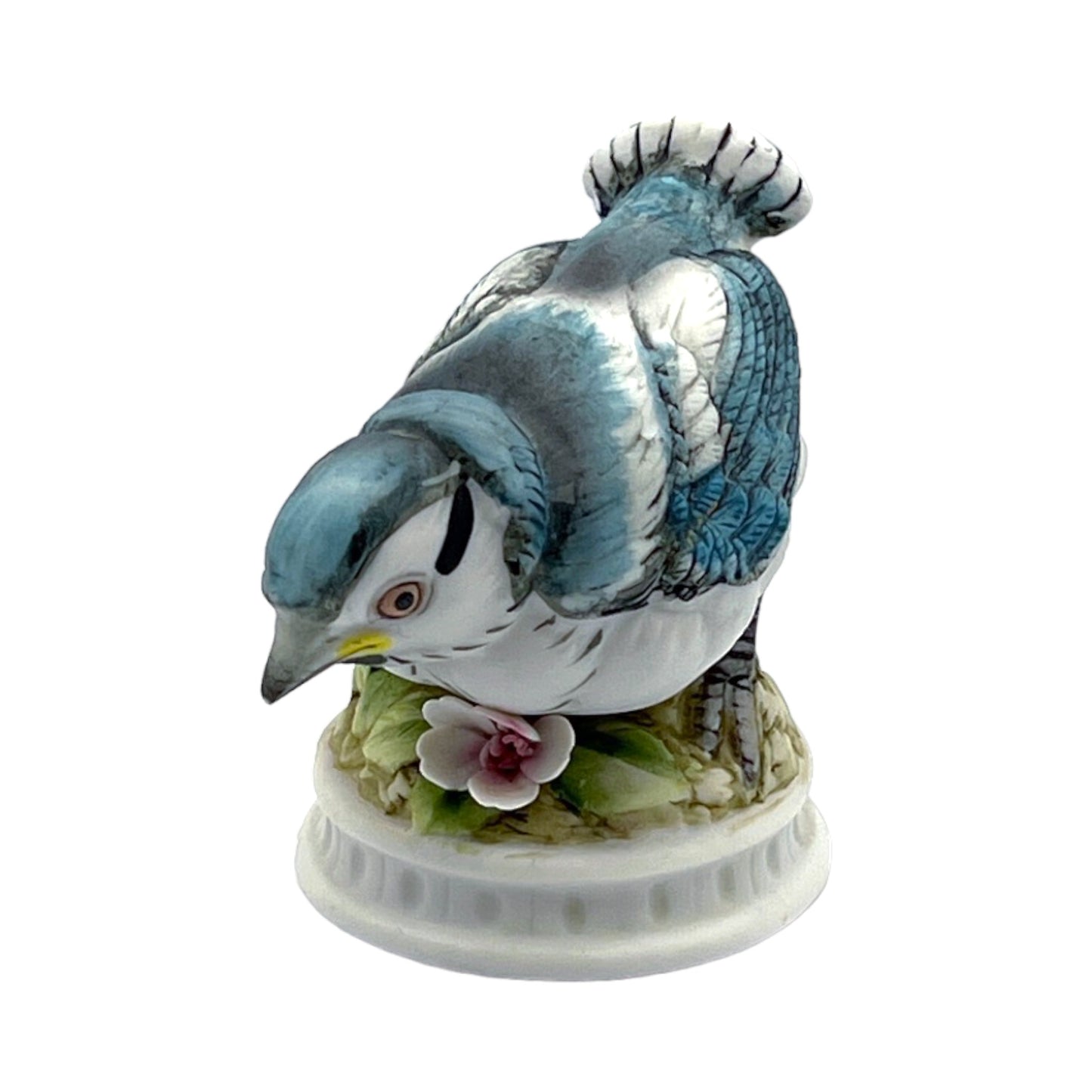 Lefton China - Blue Jay W/Flower - 3"